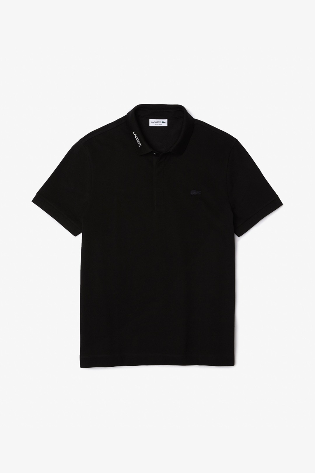 Regular Fit Paris Stretch Piqué Polo T-Shirt - Siyah