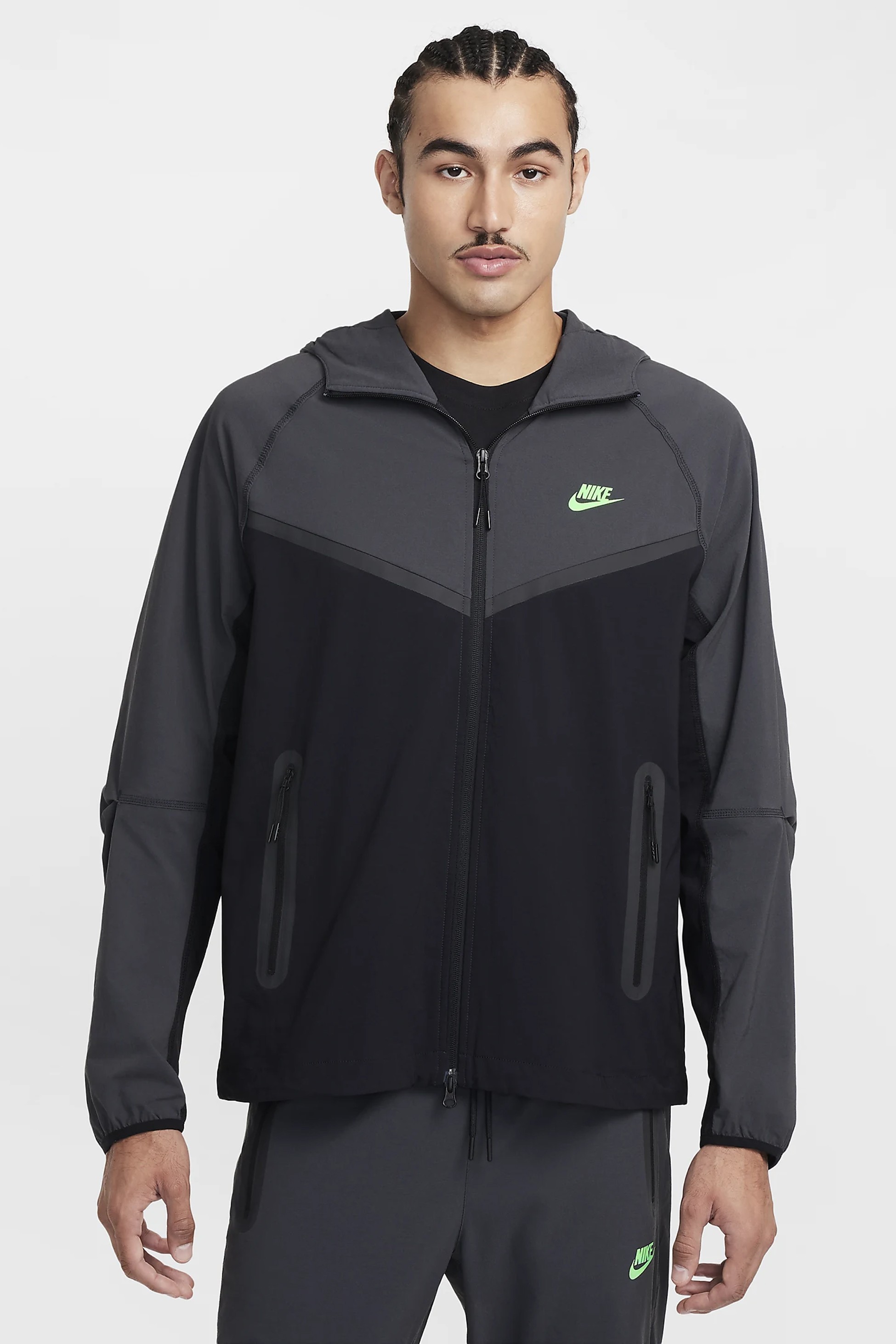 Nike Tech Woven Jacket - Black/Anthracite/Green Strike