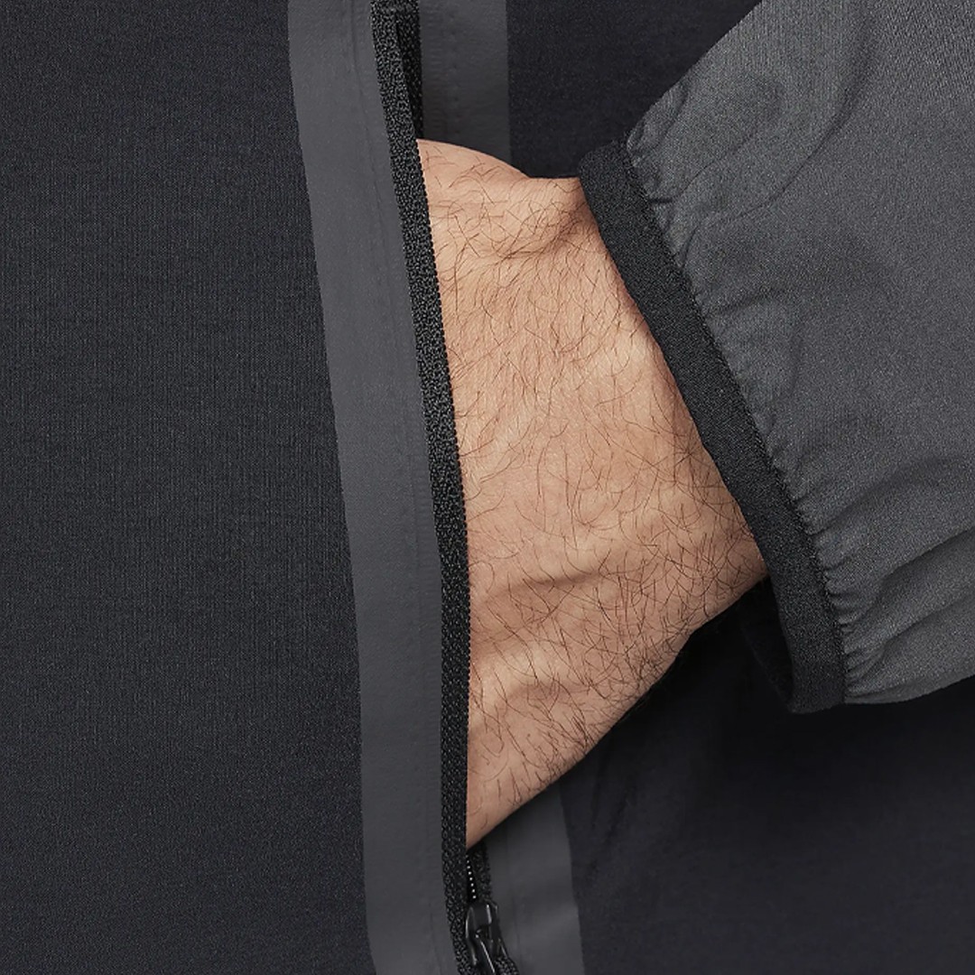 Tech Woven Ceket - Black/Anthracite/Green Strike