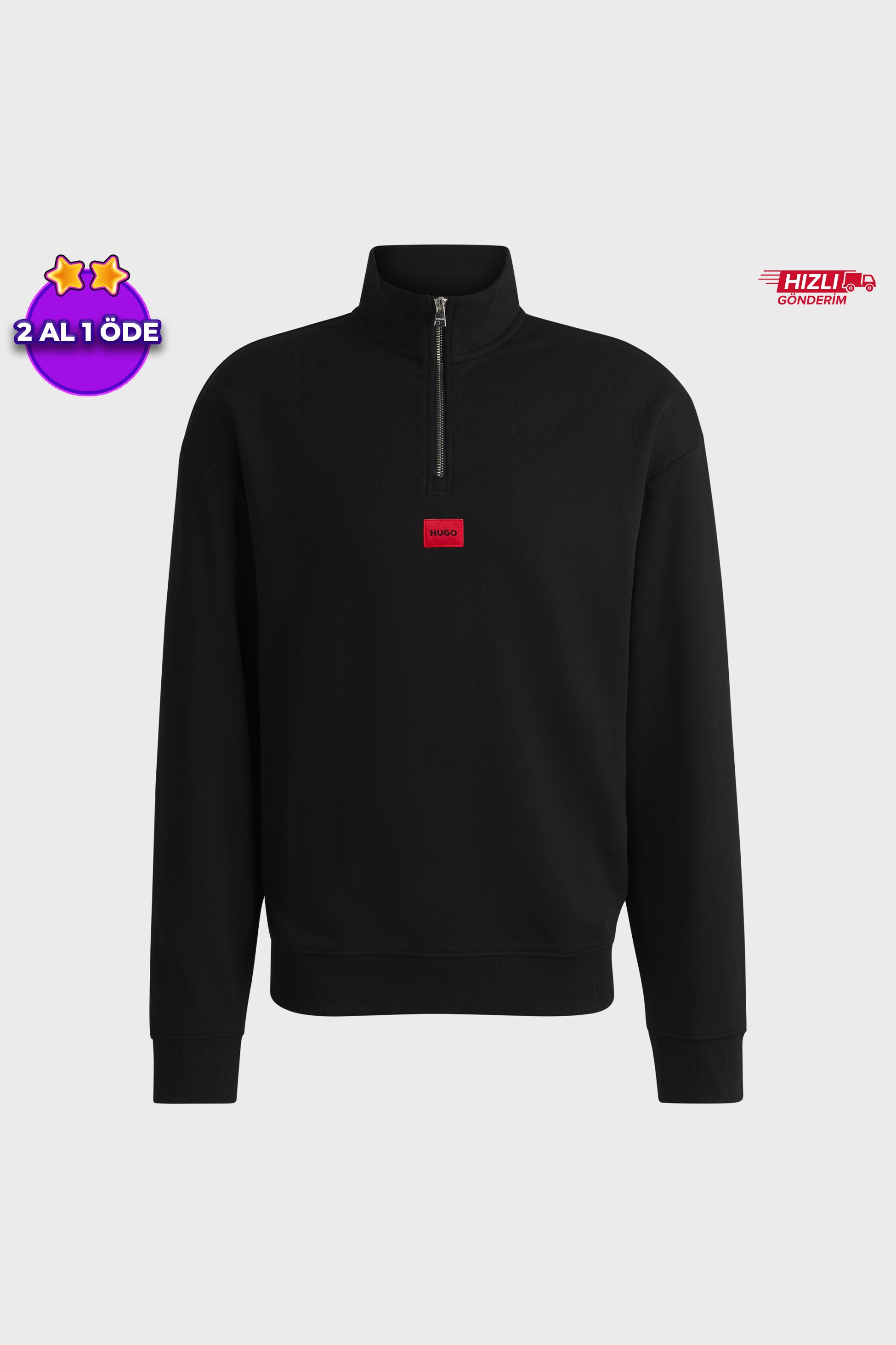 Cotton-terry zip-neck Sweatshirt