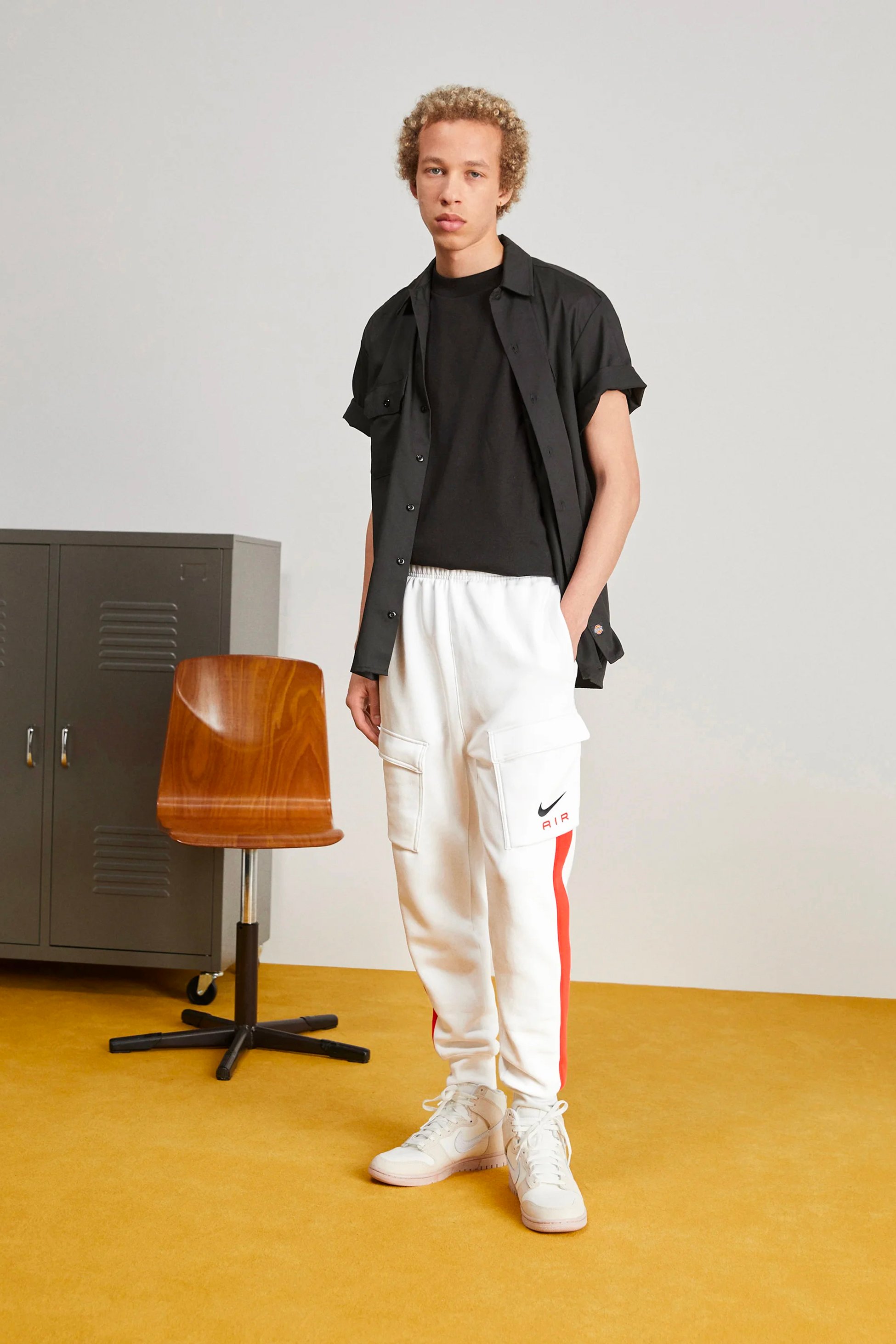 Air Fleece Cargo Joggers - Beyaz/Turuncu