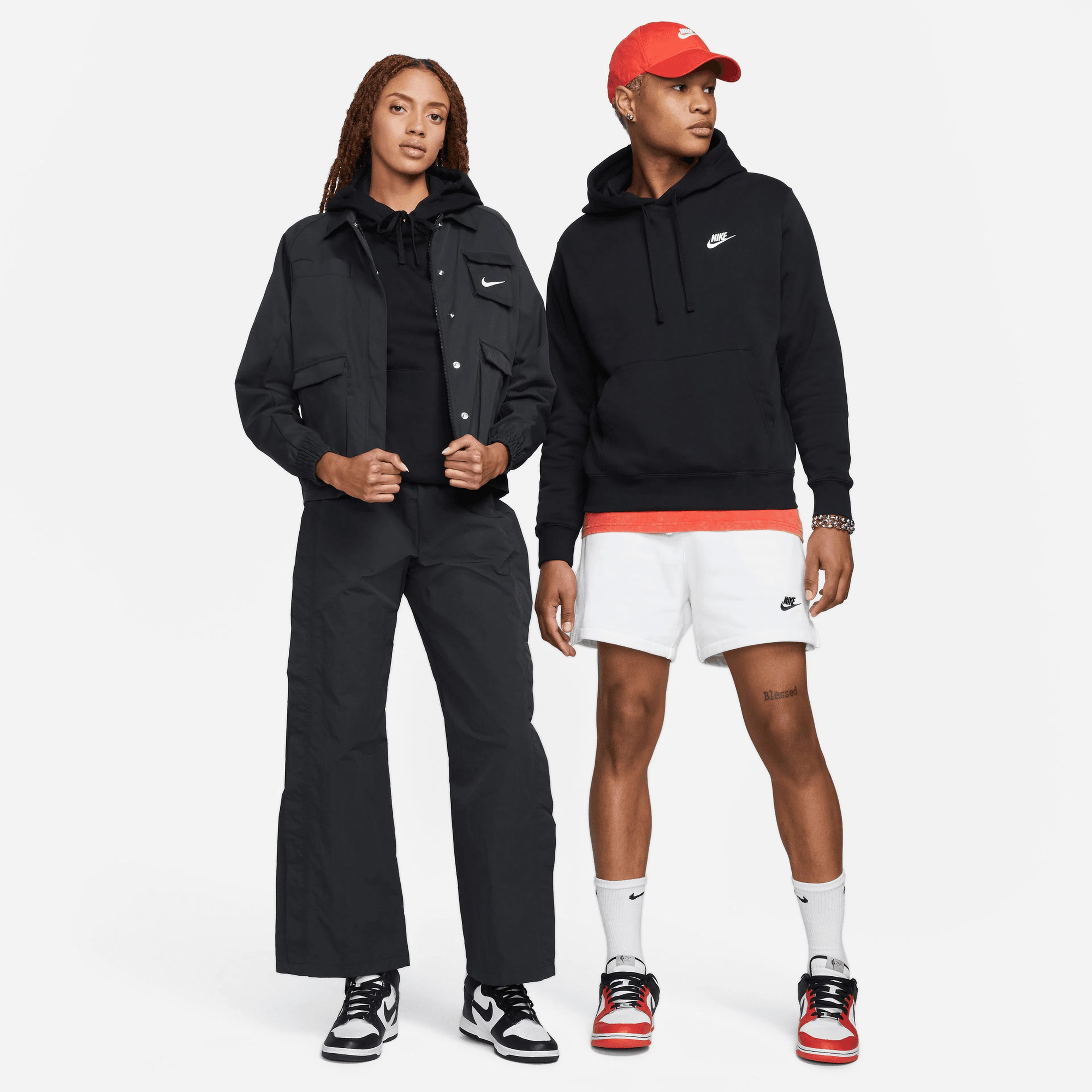 Club Fleece Kapüşonlu Sweatshirt - Siyah