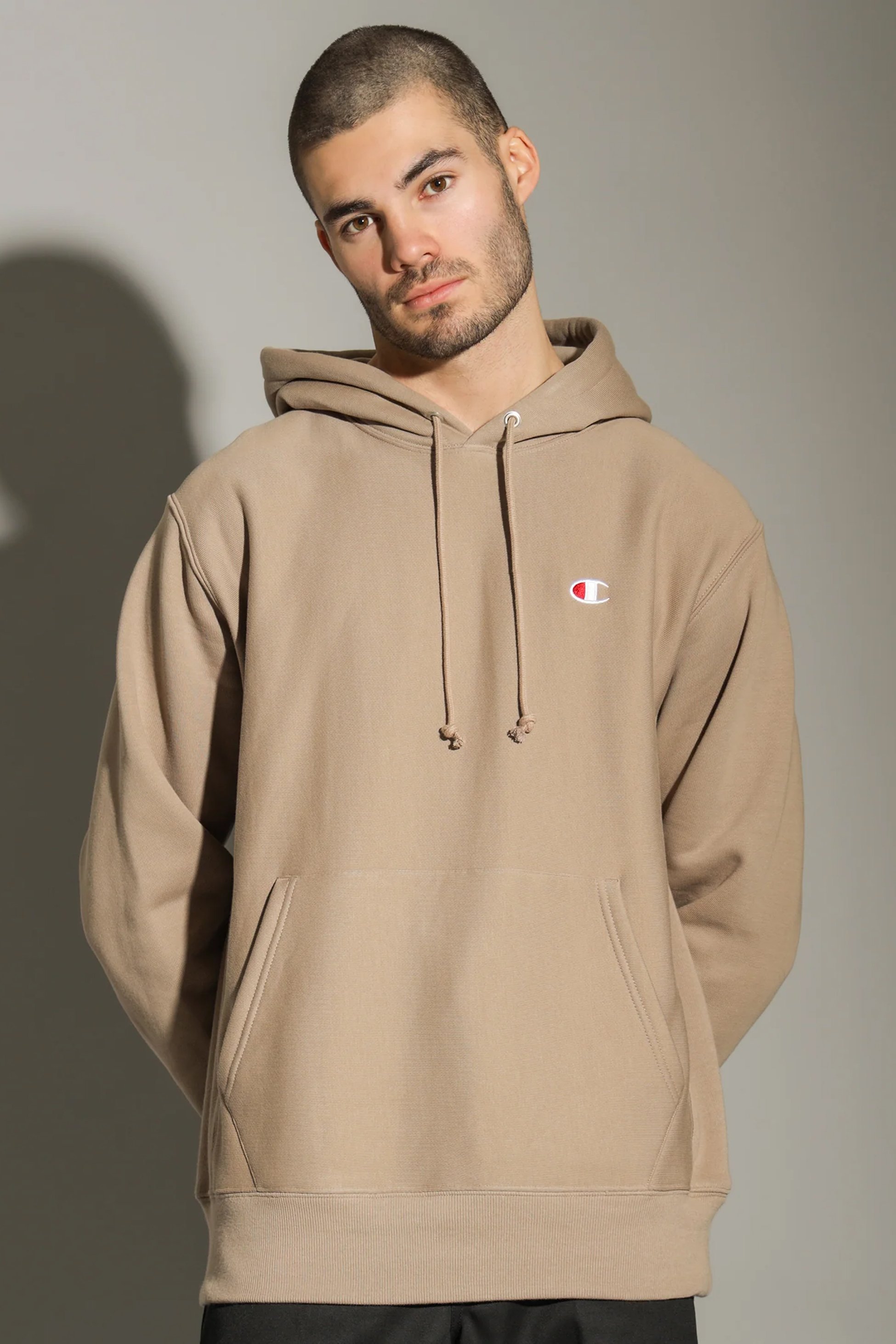 Reverse Weave Hoodie C Logo - Kahverengi