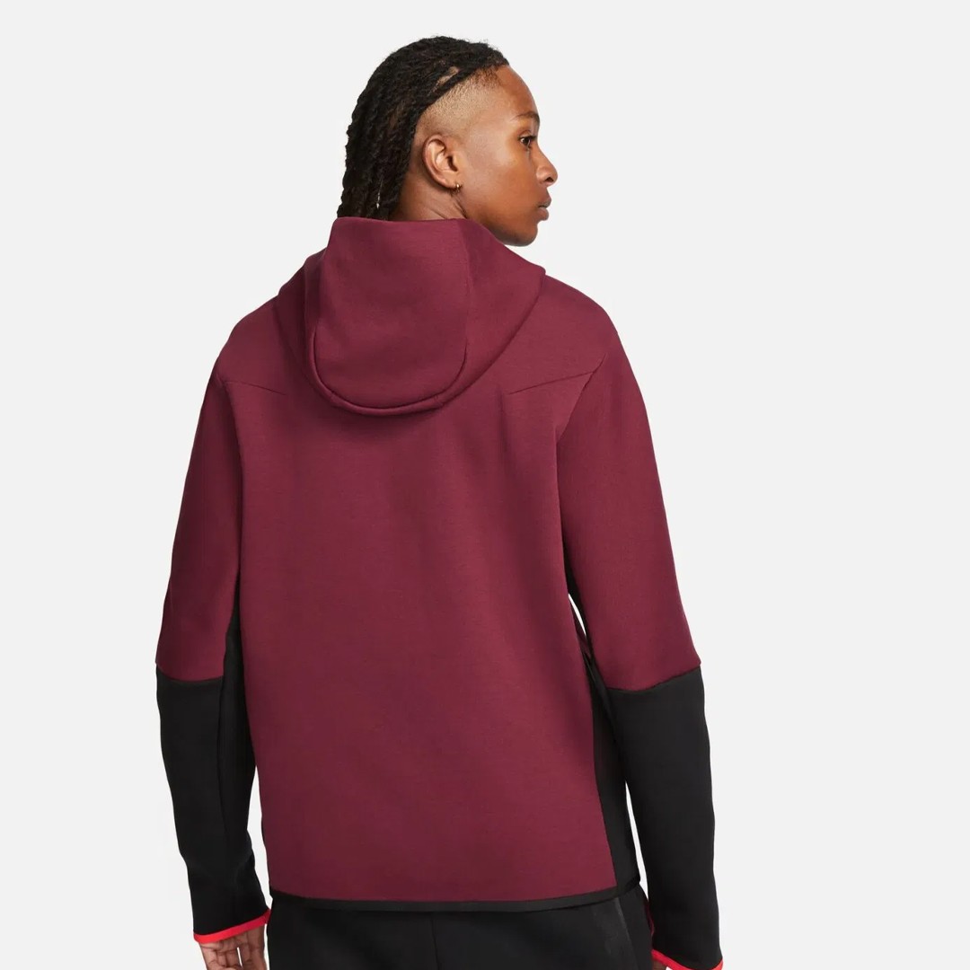Tech Fleece Full Zip Hoodie - Black/Dark Beetroot/Phantom