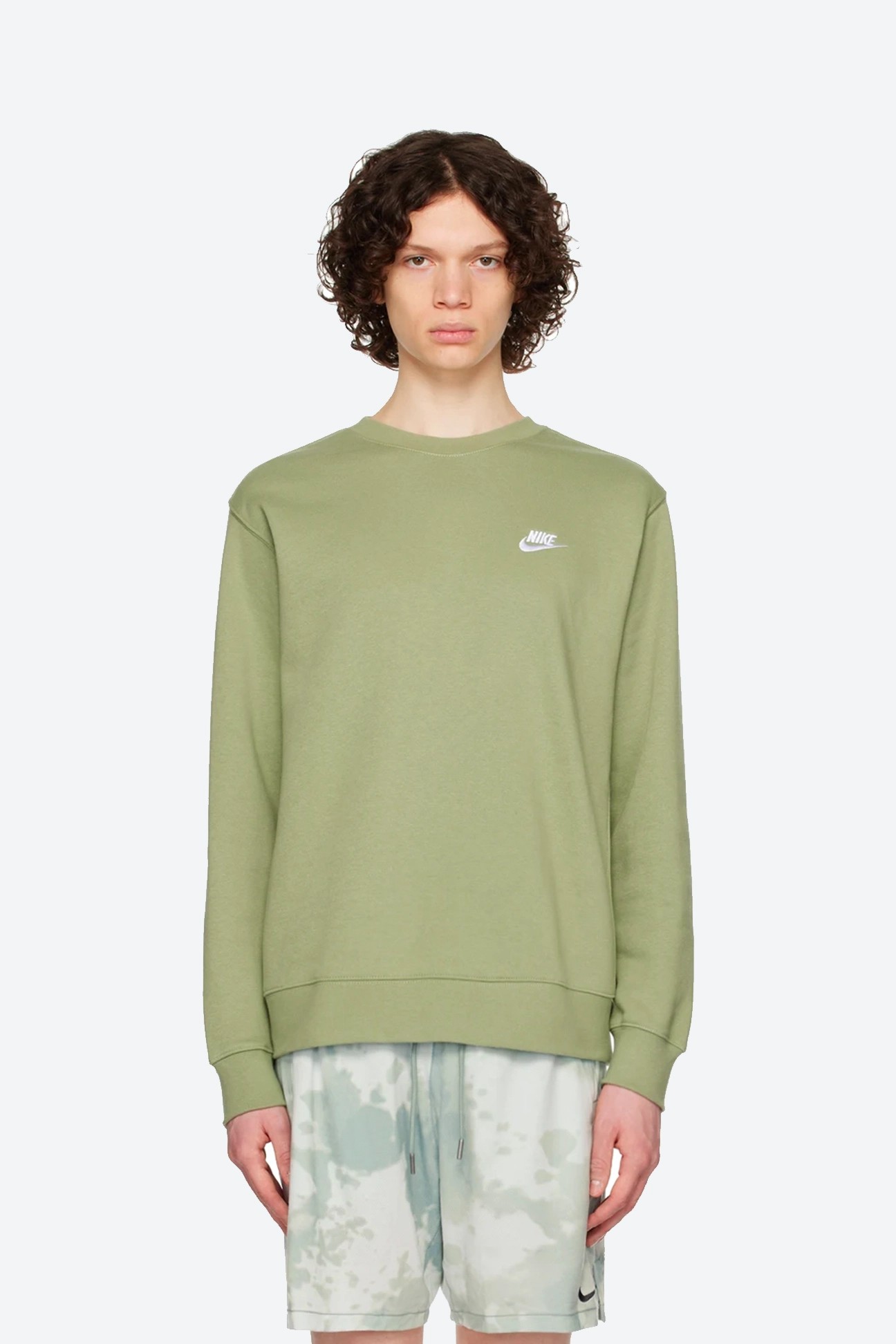 Club French Terry Sweatshirt - Fesleğen Yeşili