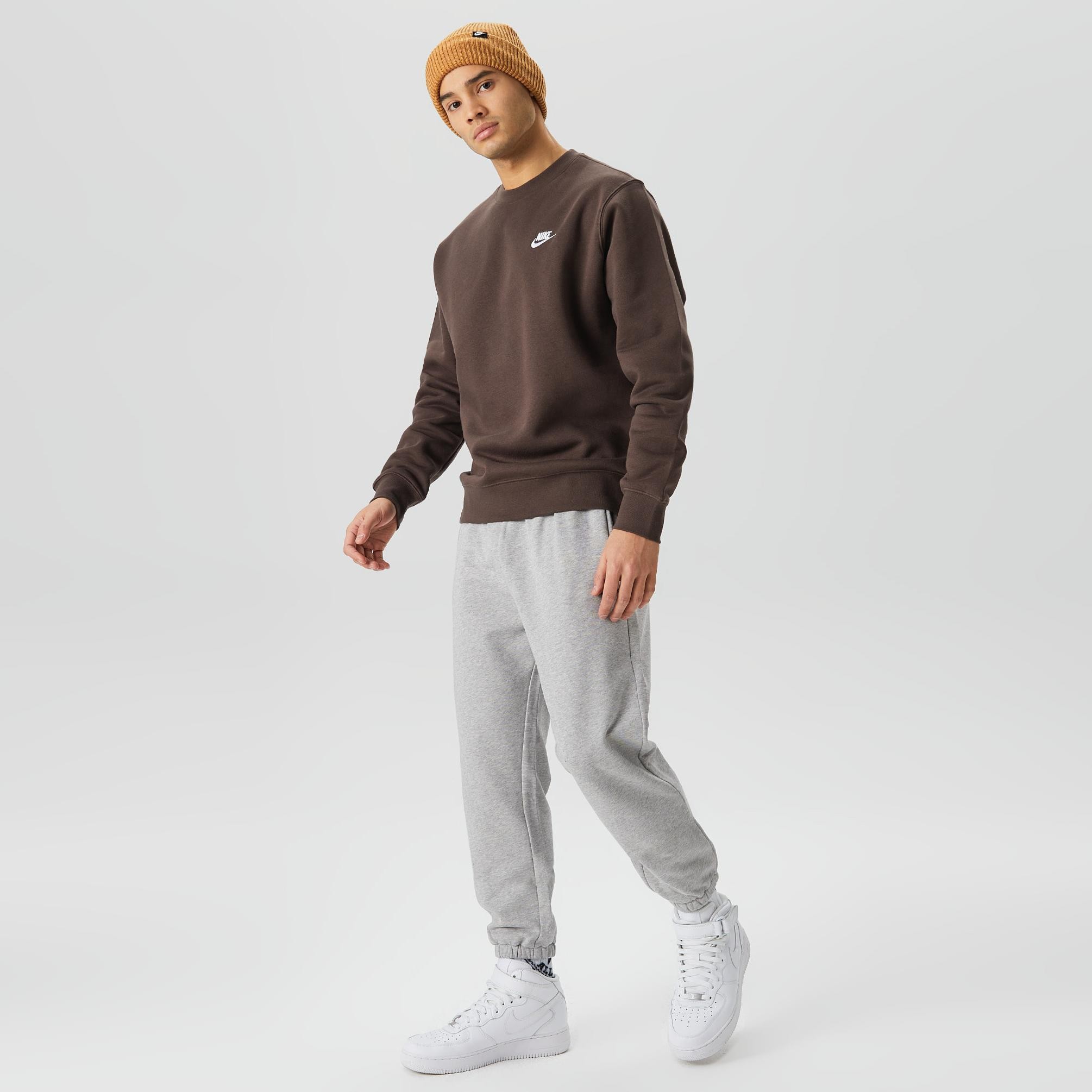 Club French Terry Sweatshirt - Kahverengi