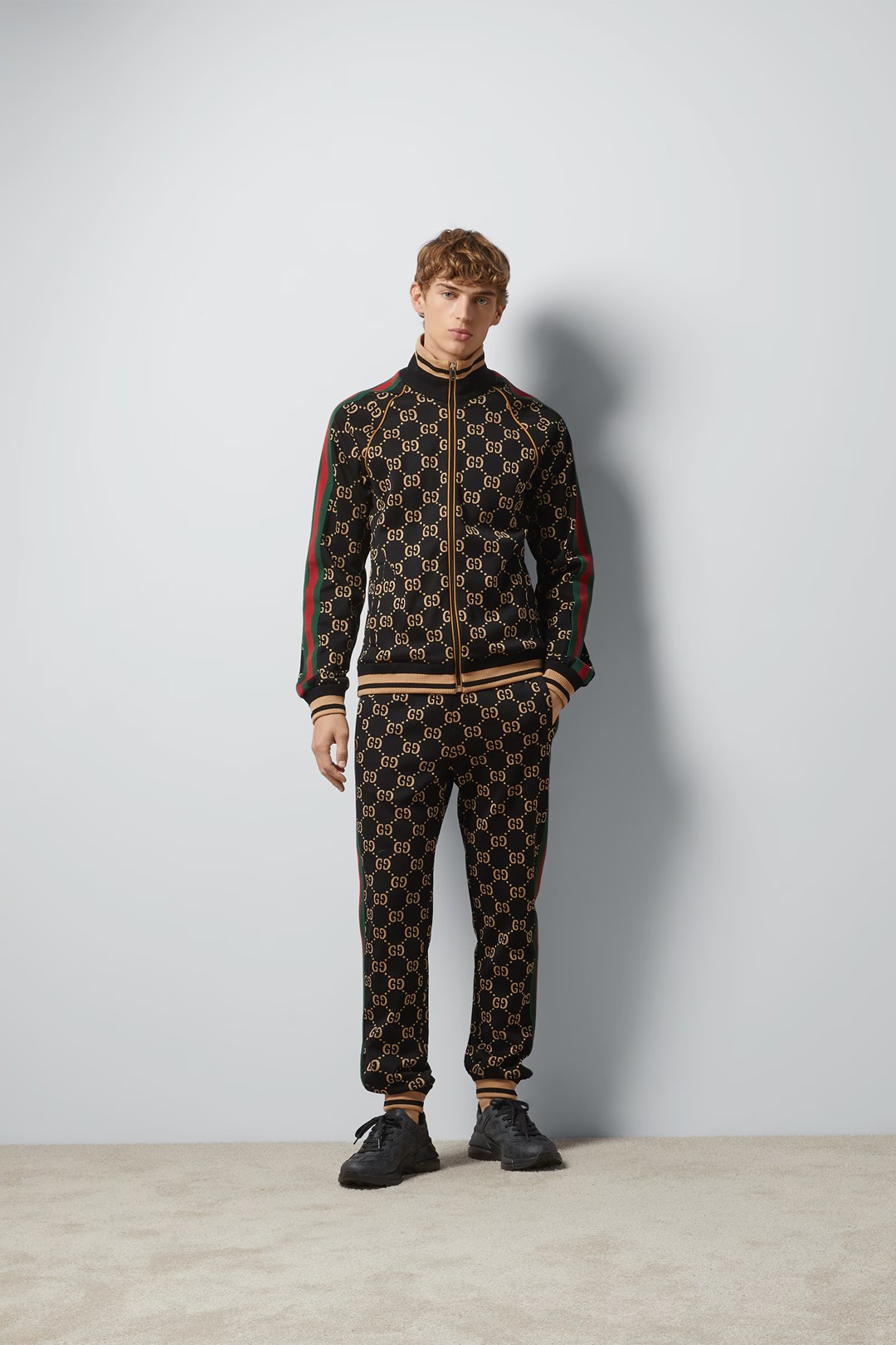 Jersey Cotton Tracksuit - Kahverengi