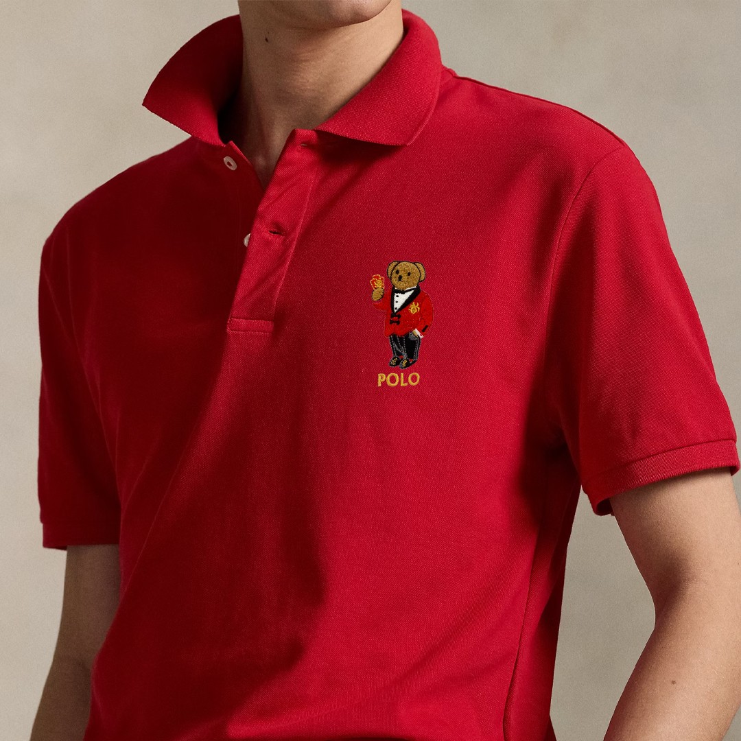 Bear Mesh Polo - Kırmızı