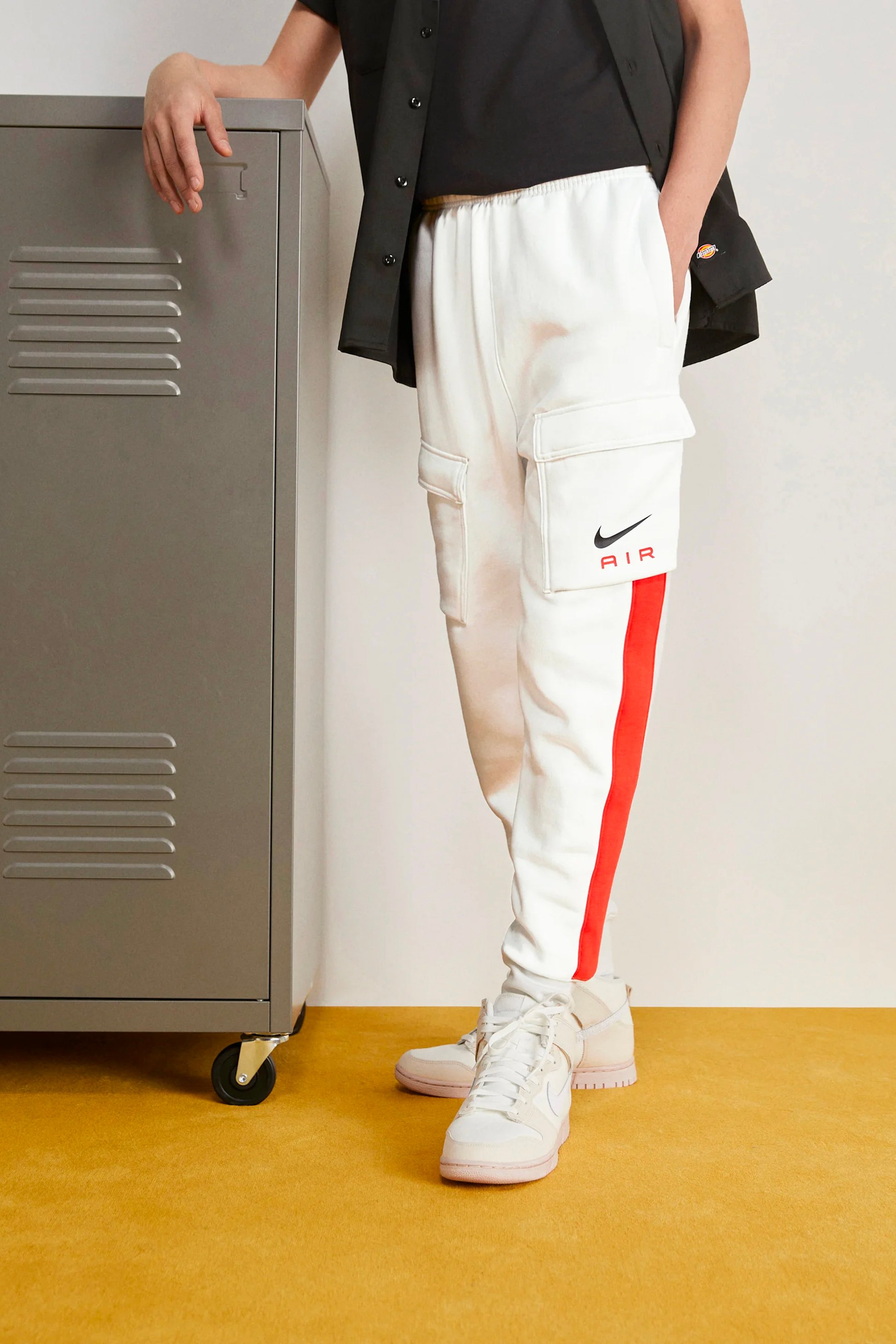Air Fleece Cargo Joggers - Beyaz/Turuncu