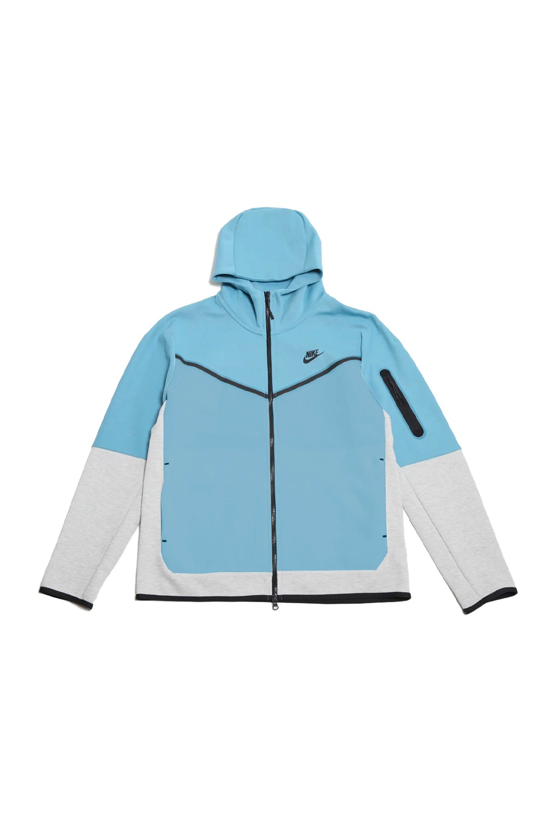 Tech Fleece Full Zip Hoodie Blue Dark Grey White