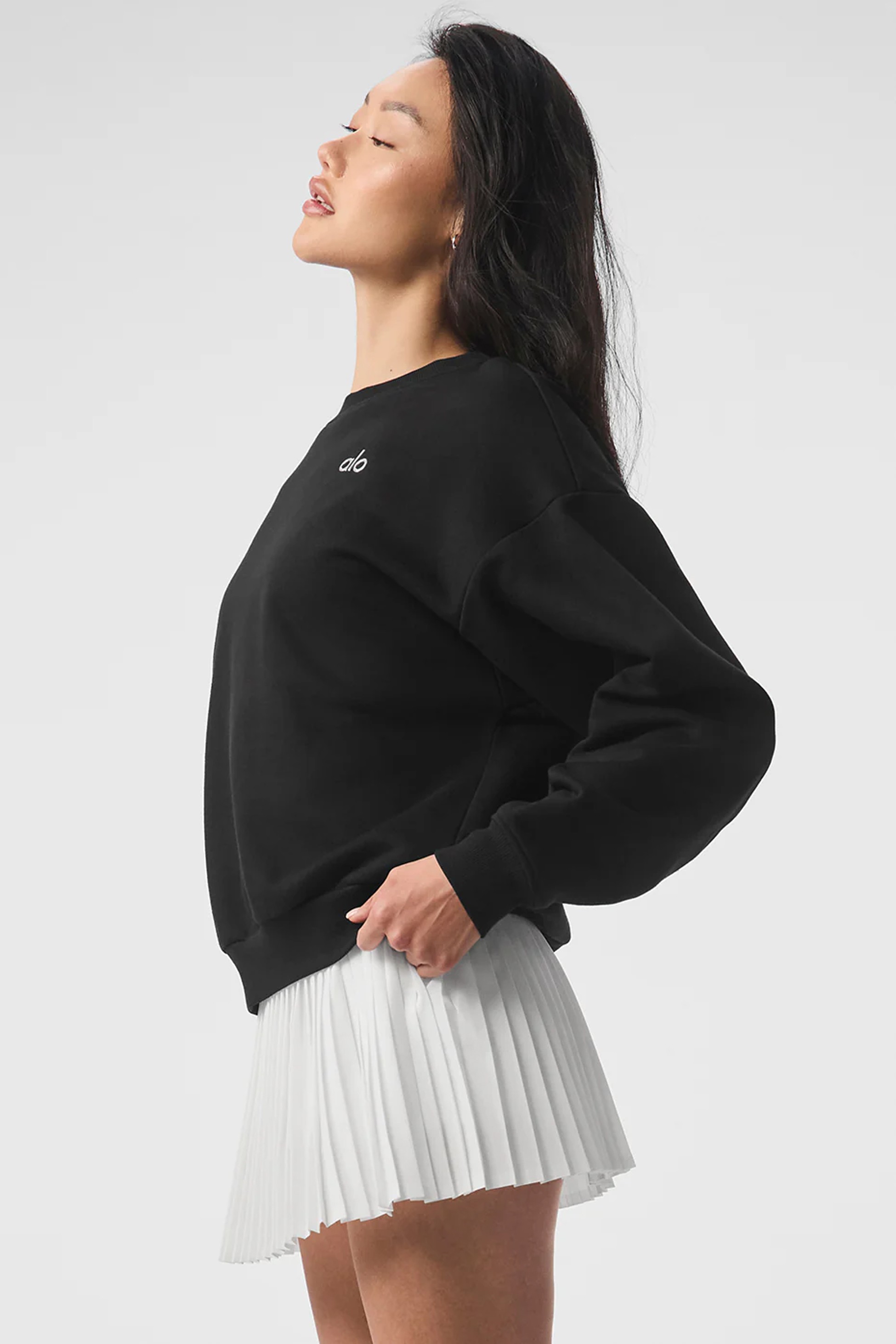 Accolade Pullover Crewneck Sweatshirt - Siyah