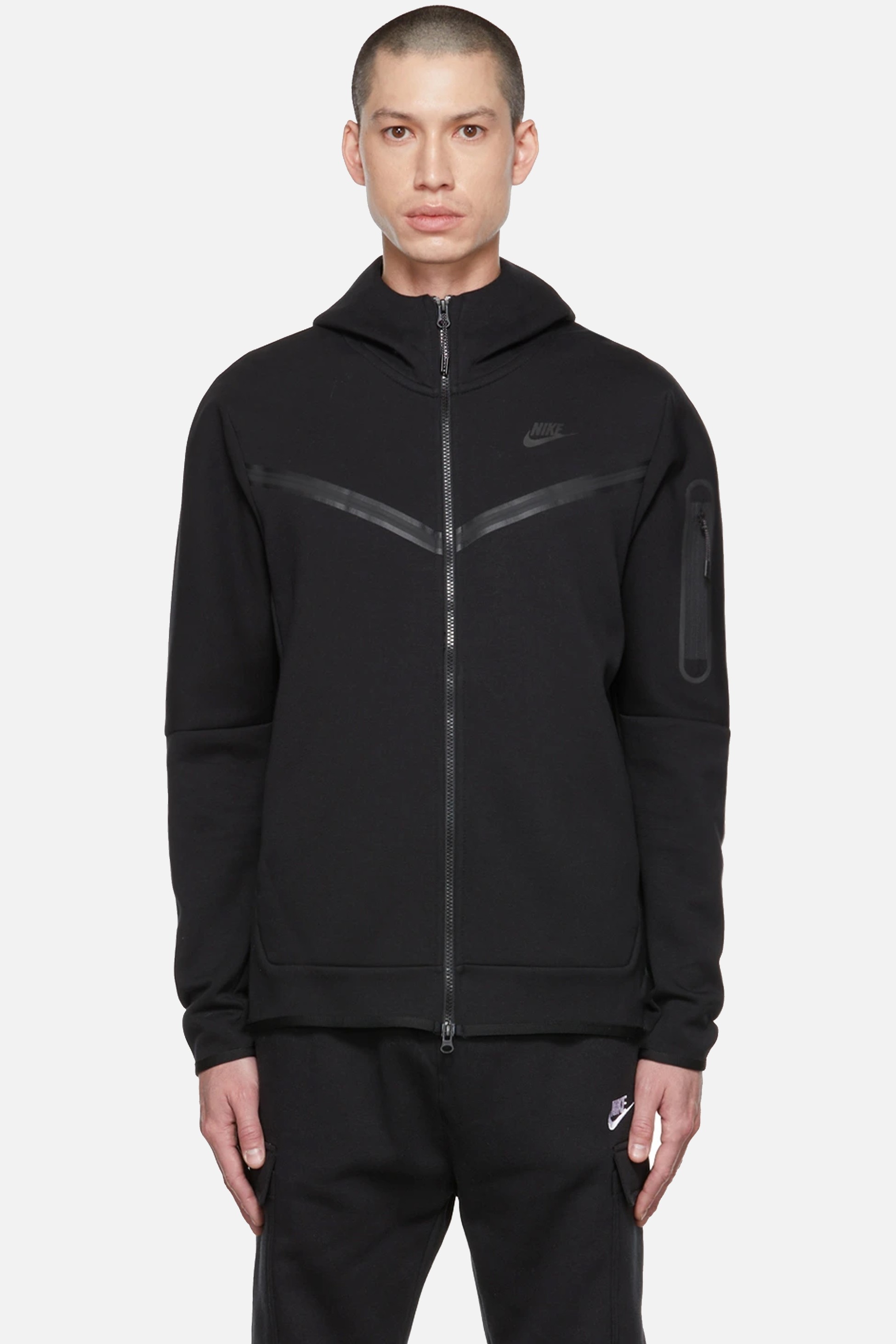 Tech Fleece Full Zip Hoodie - Black/Black