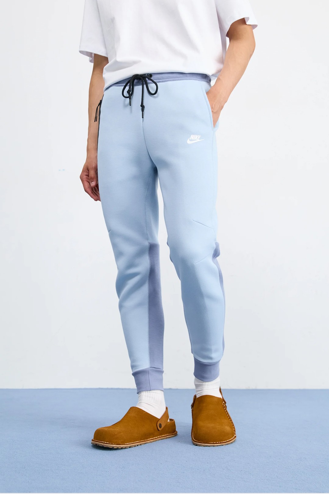 Yeni Tech Fleece Joggers - Light Armory Blue/Ashen Slate/White