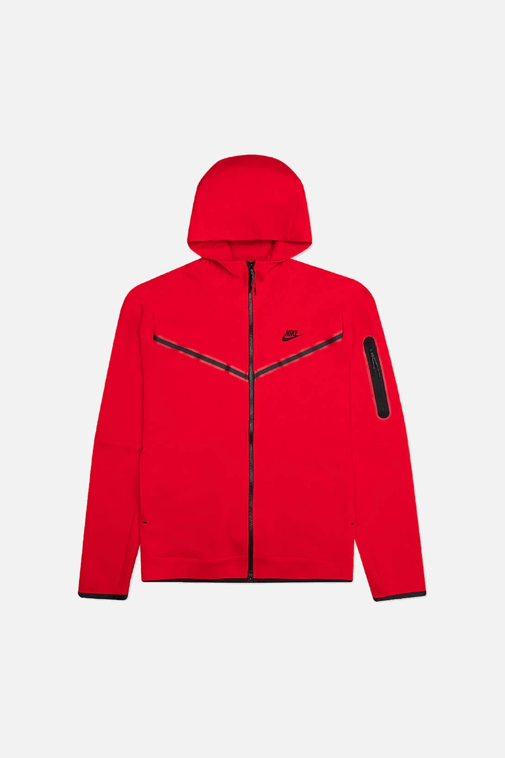 Tech Fleece Full Zip Hoodie - University Red