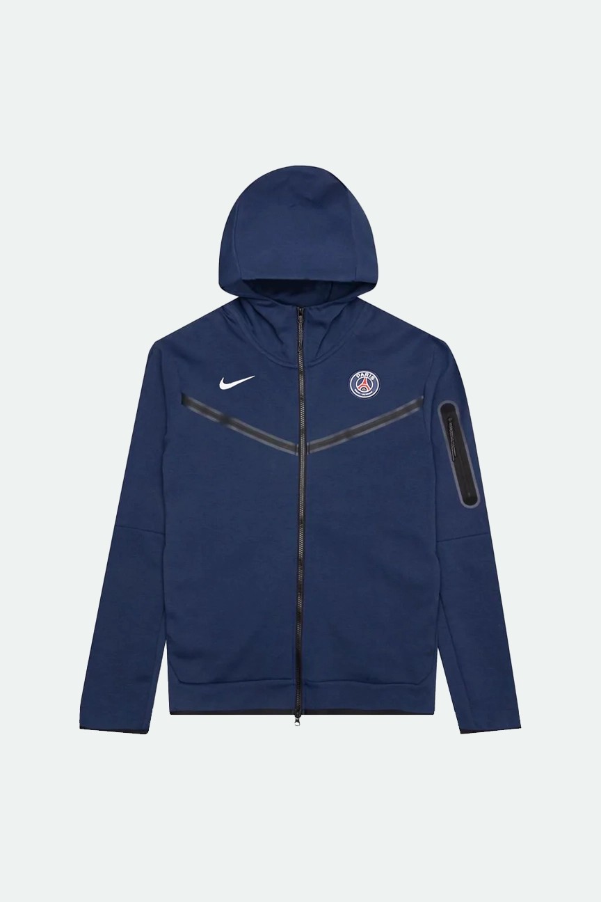 Paris Saint-Germain Tech Fleece Hoodie - Midnight Blue