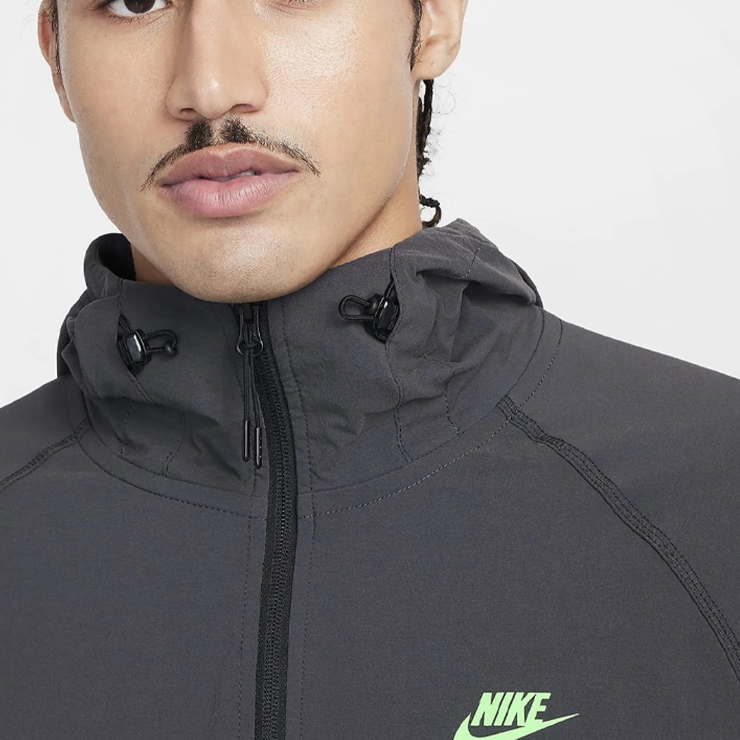 Tech Woven Ceket - Black/Anthracite/Green Strike