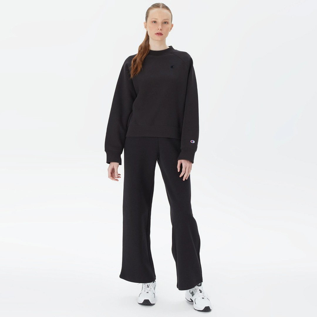 Powerblend Fleece Crew, C Logo Sweatshirt - Siyah