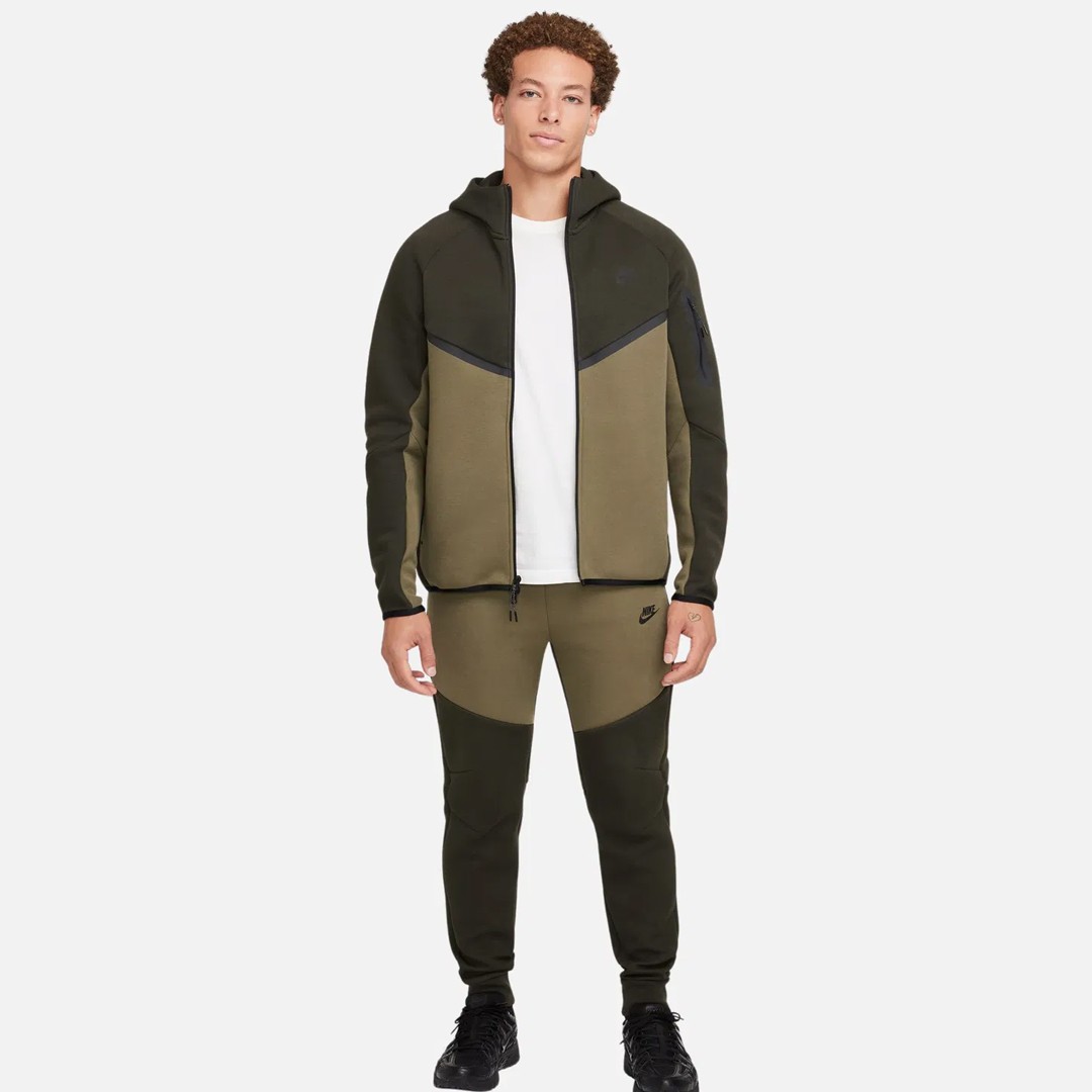 Tech Full-Zip Windrunner Hoodie - Sequoia/Medium Olive/Black