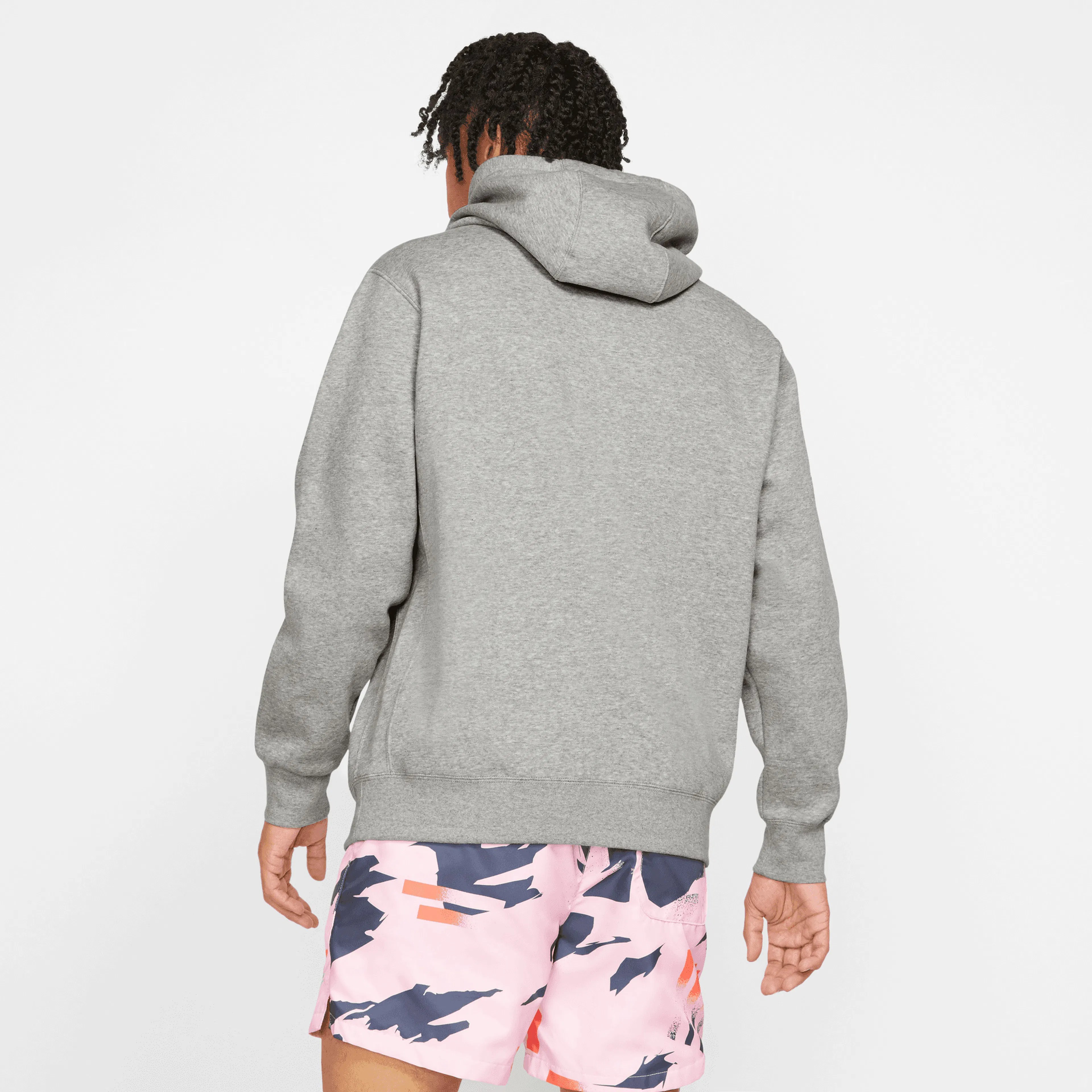 Club Fleece Kapüşonlu Sweatshirt - Dark Grey Heather/Silver