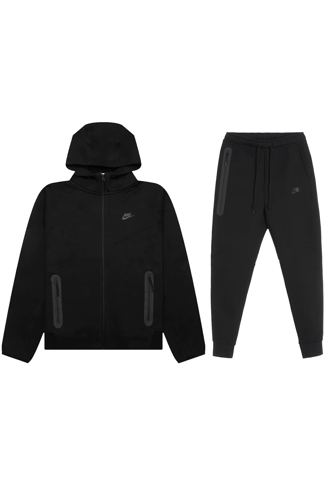 Yeni Tech Fleece Full-Zip Hoodie & Joggers Set - Siyah