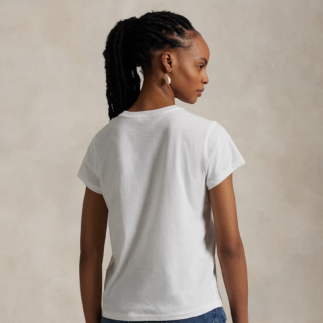 Jersey Crewneck T-Shirt - Beyaz