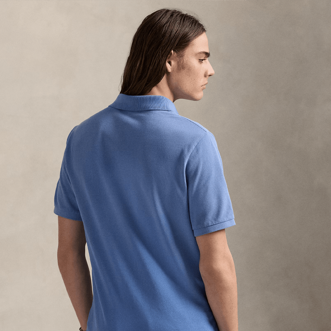 Bear Mesh Polo - Mavi