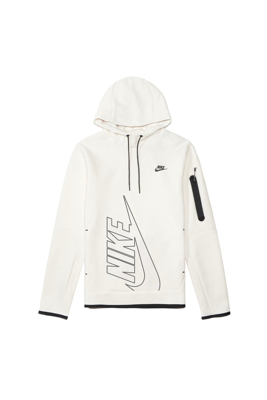 Tech Fleece Graphic Pullover Hoodie - Beyaz