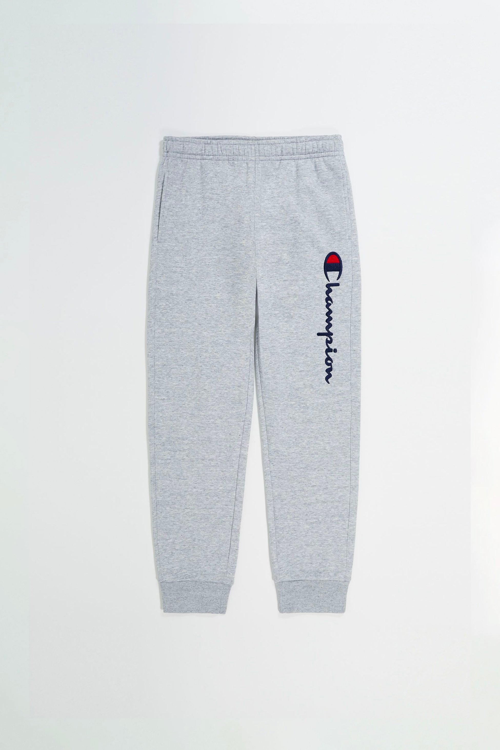 Leg Embroidered Fleece Joggers - Gri