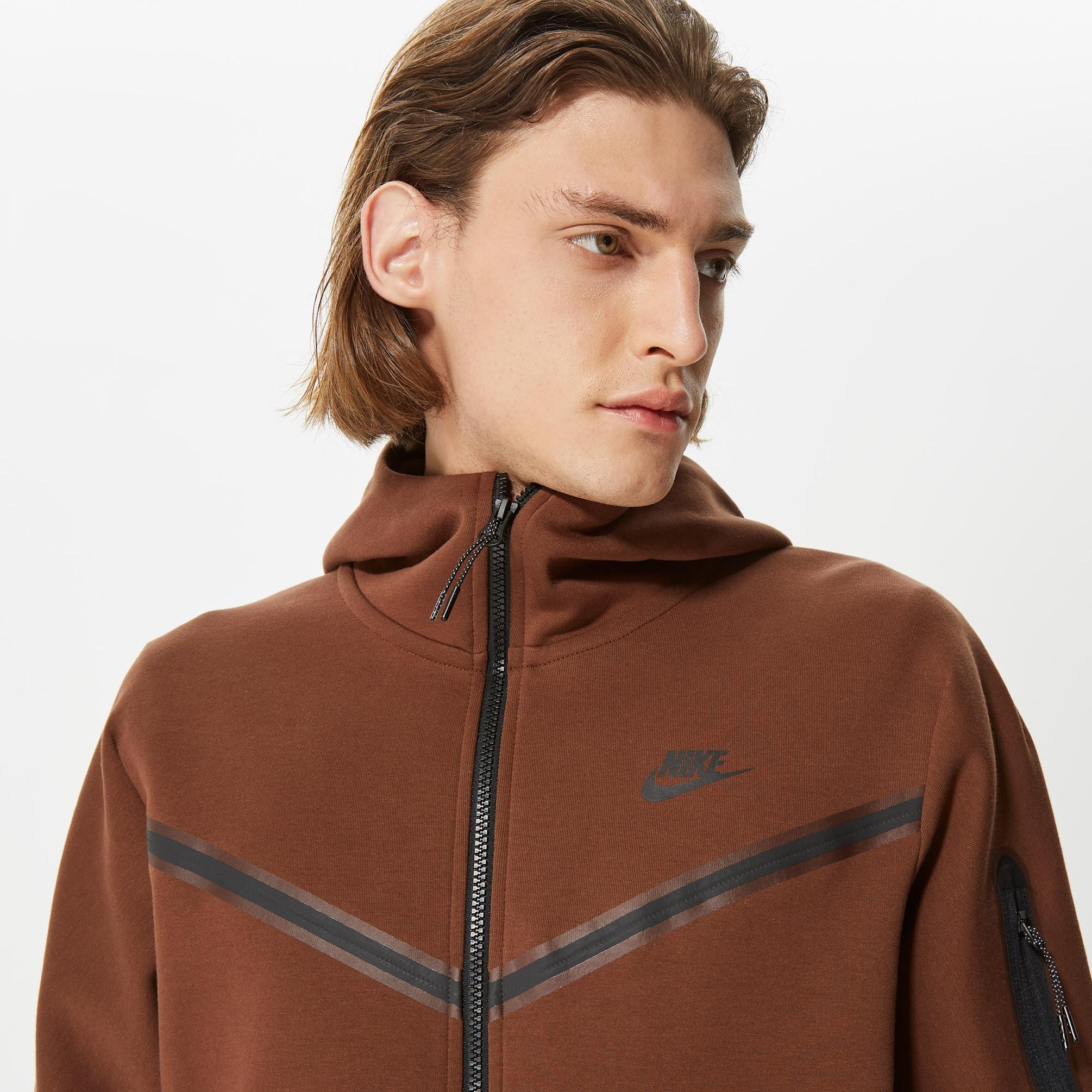 Tech Fleece Full Zip Hoodie - Cocao Wow/Siyah