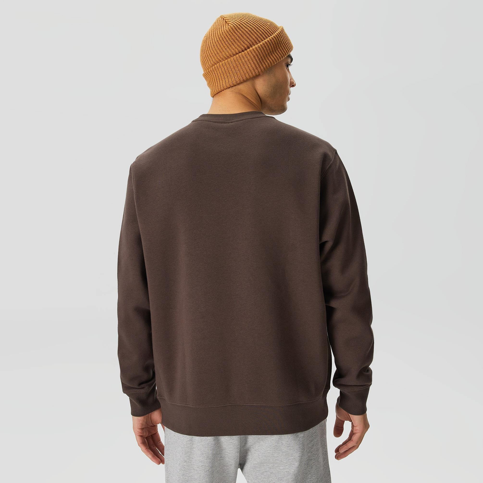 Club French Terry Sweatshirt - Kahverengi