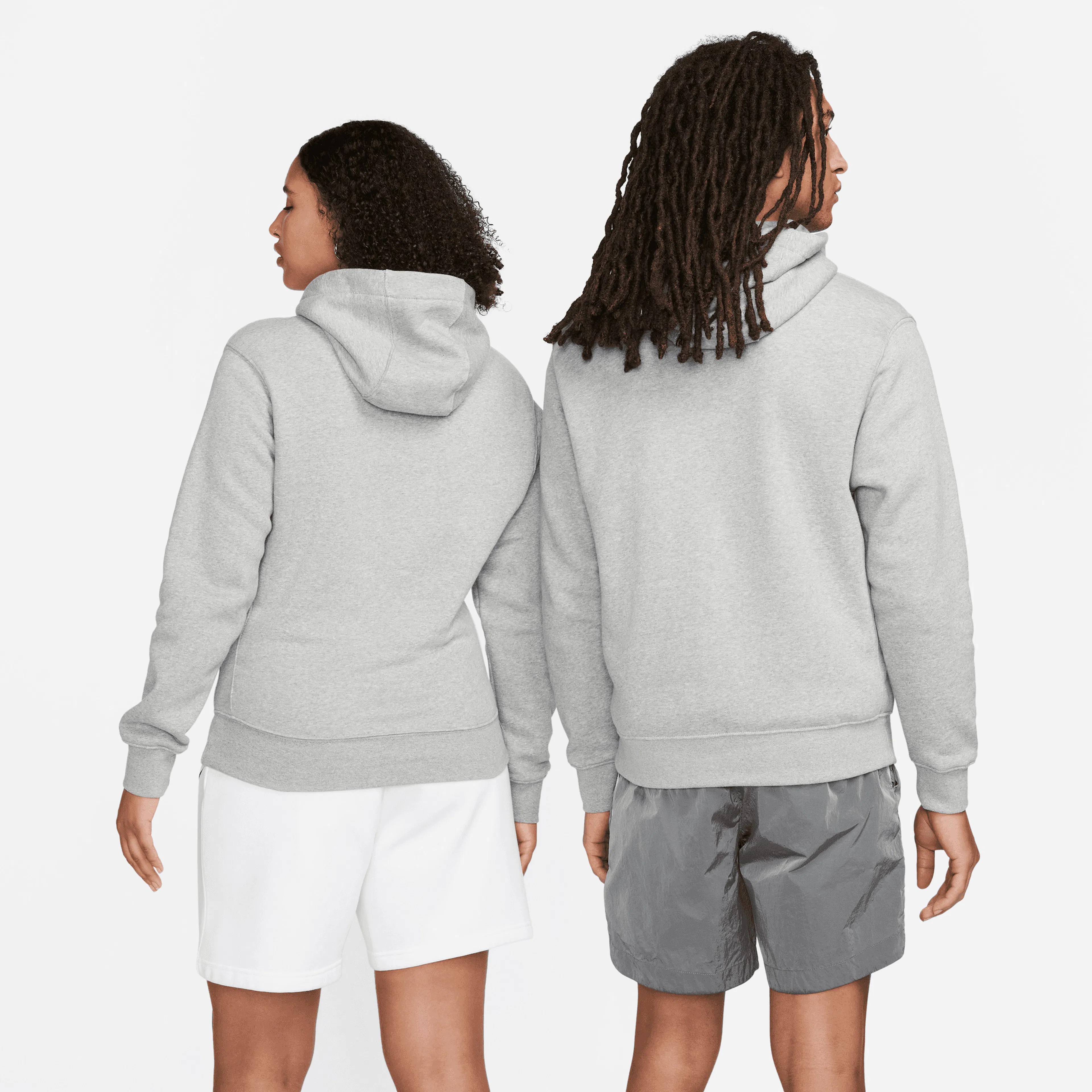 Club Fleece Kapüşonlu Sweatshirt - Dark Grey Heather/Silver