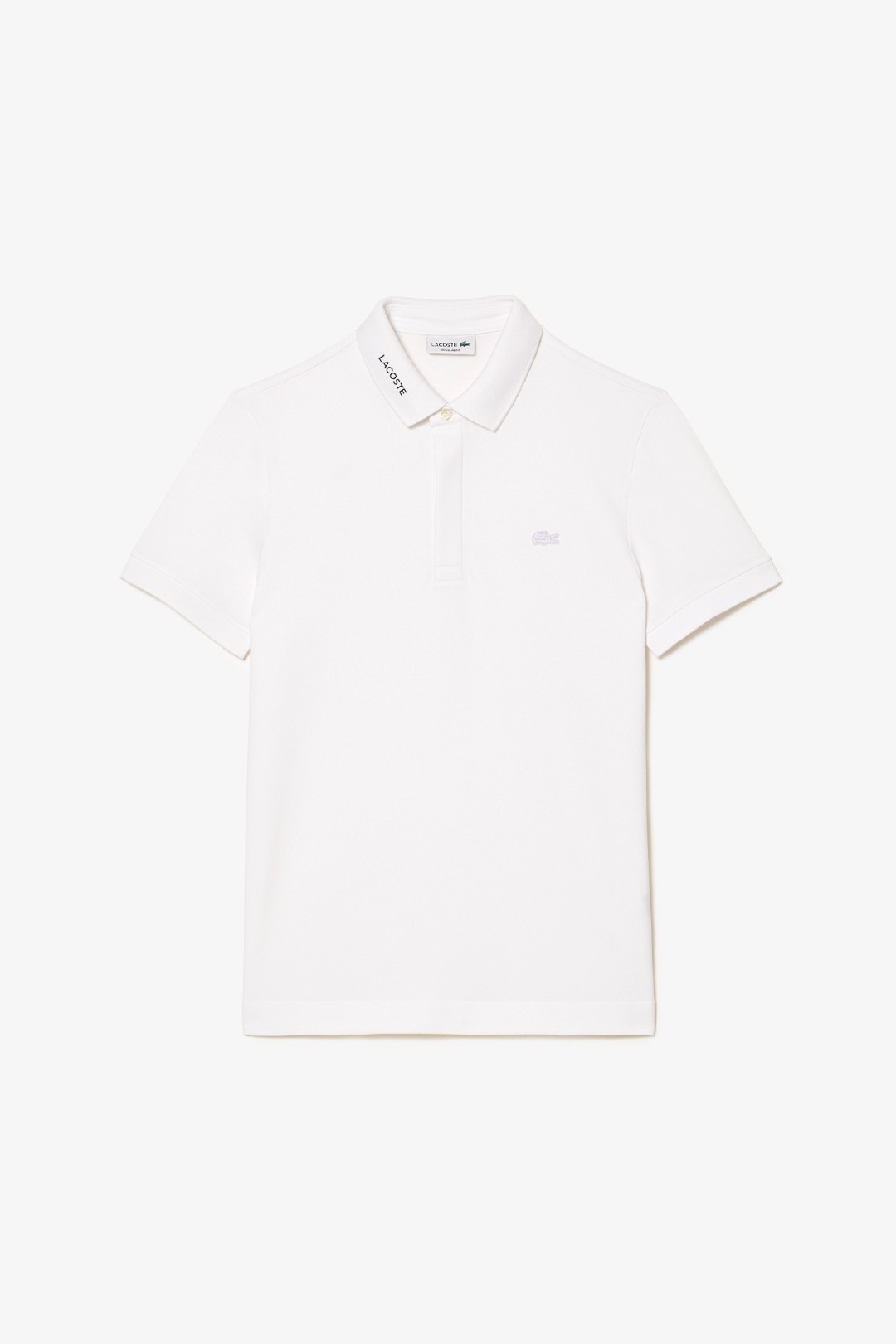 Regular Fit Paris Stretch Piqué Polo T-Shirt - Beyaz