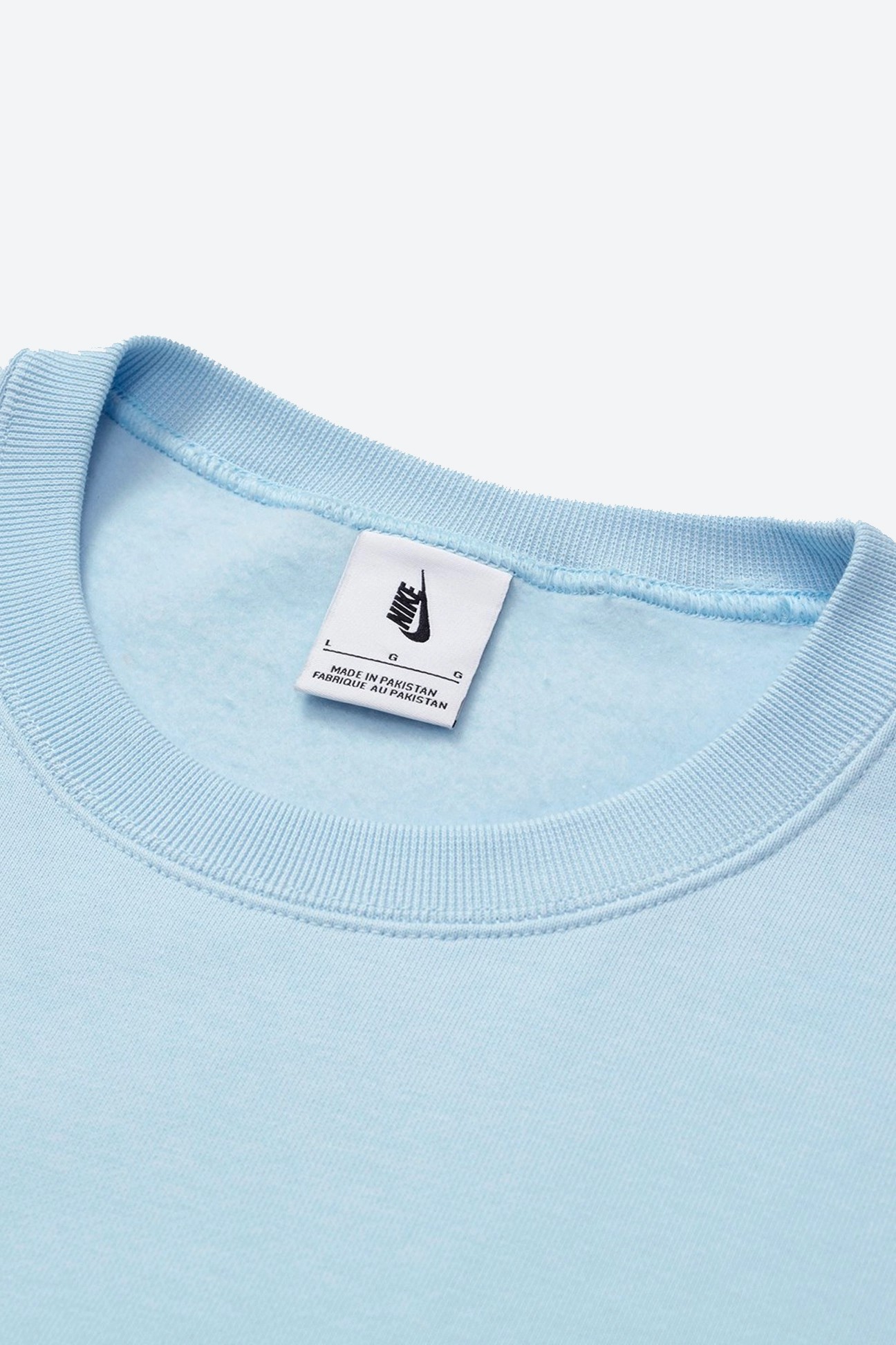Solo Swoosh Fleece Crew Üst - Cerulean/White