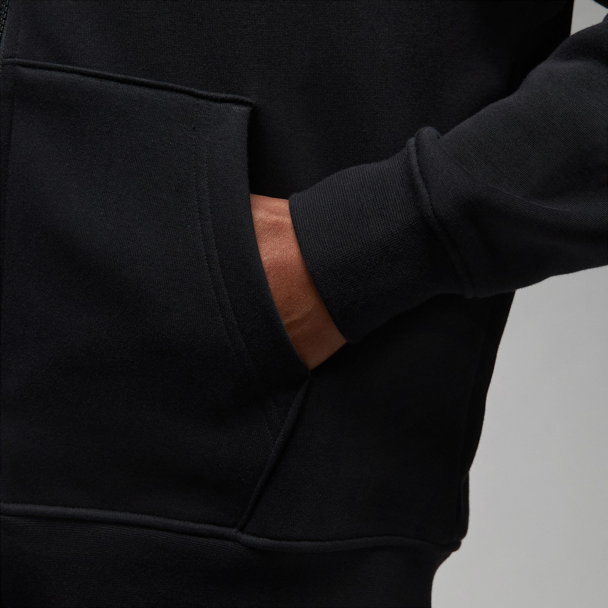 Essentials Tam Boy Fermuarlı Fleece Takım - Siyah