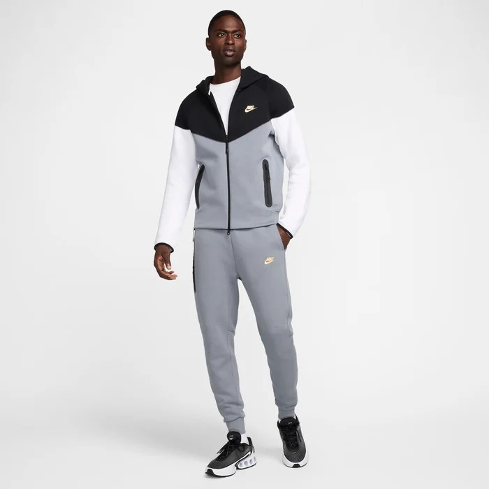 Tech Fleece Joggers - Cool Grey/Metallic Gold