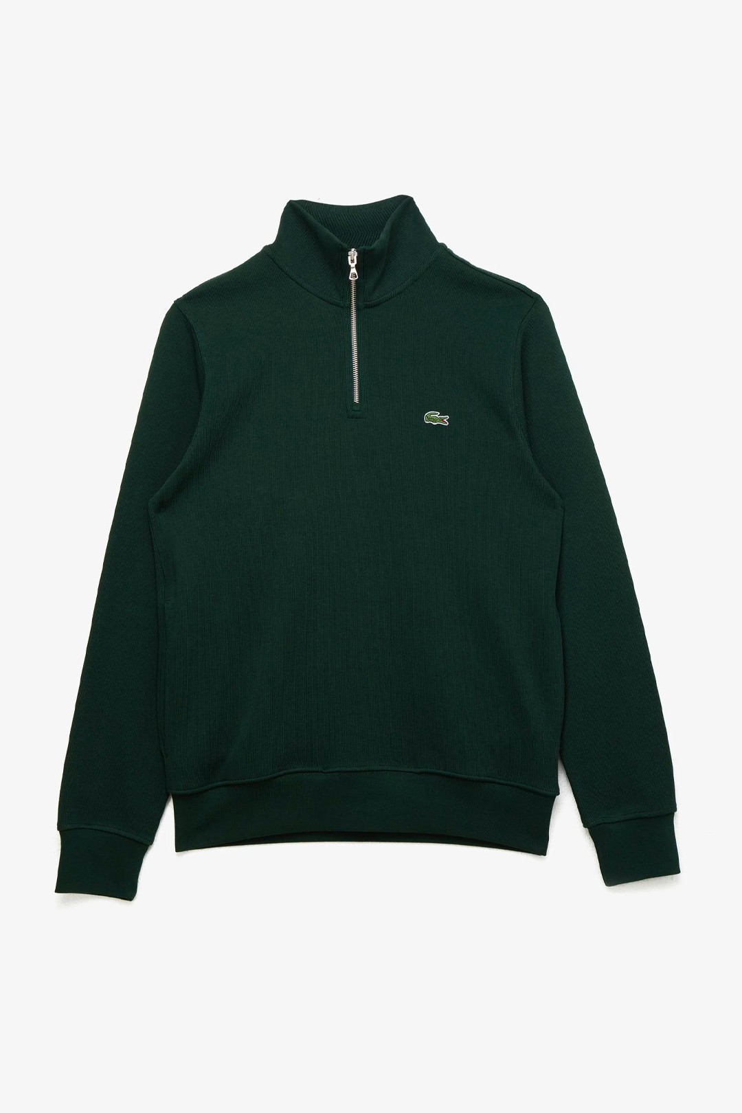 Classic Fit Yarım Fermuarlı Sweatshirt - Yeşil