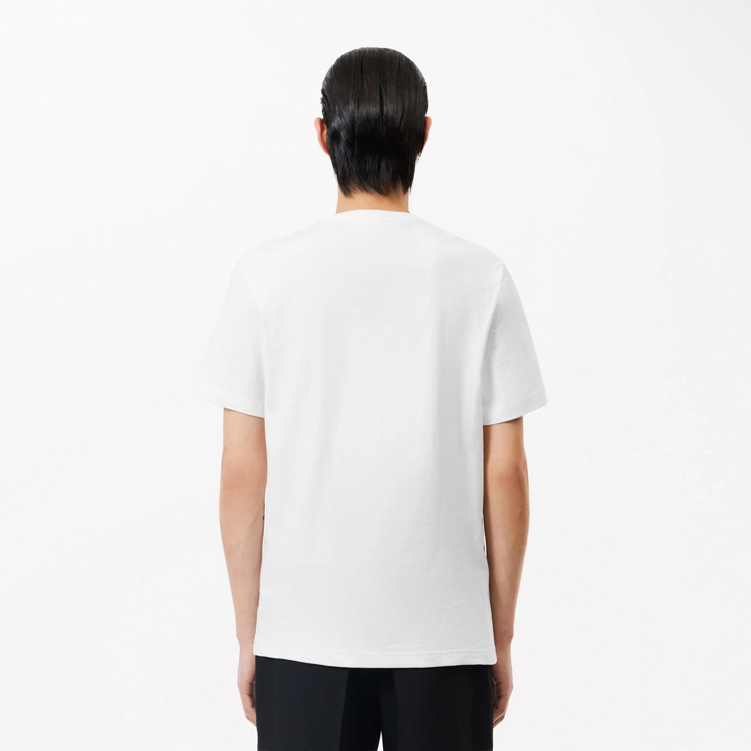 Regular Fit Bisiklet Yaka Baskılı T-Shirt - Beyaz