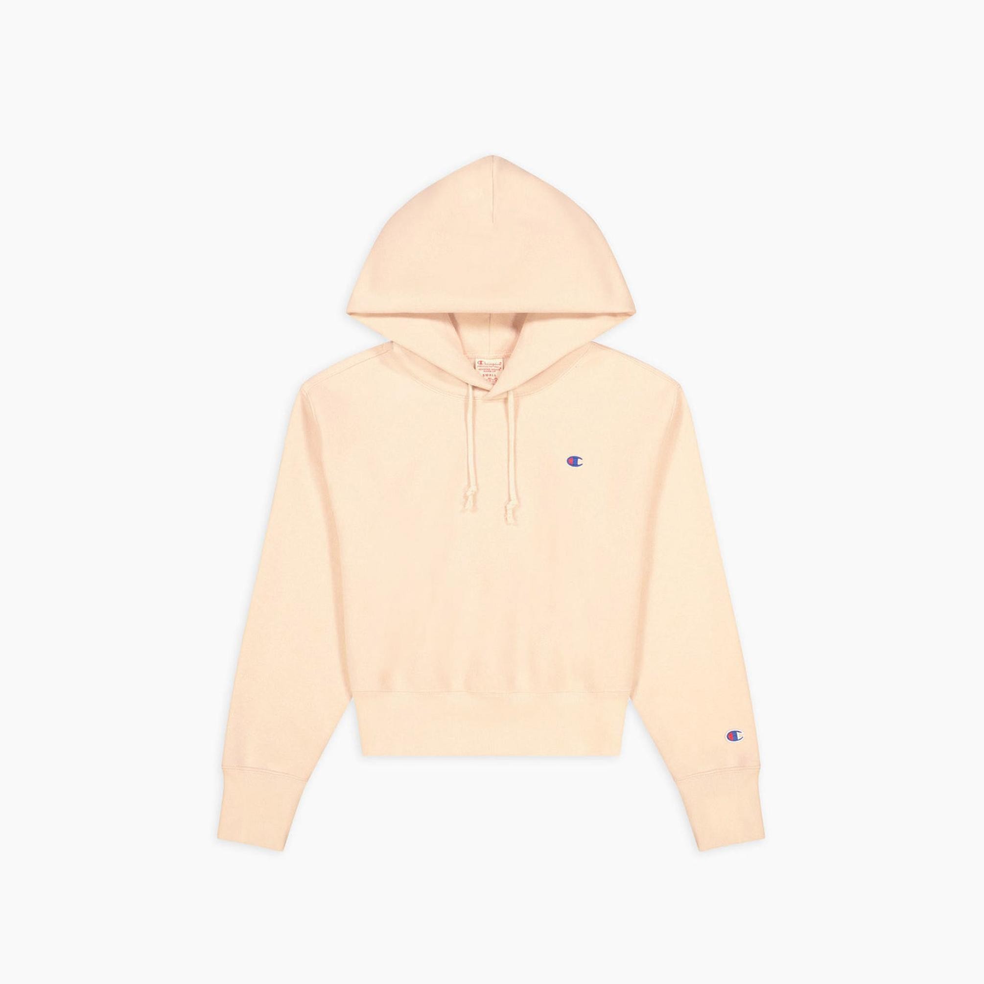 Reverse Weave Kadın Hoodie C Logo - Pembe