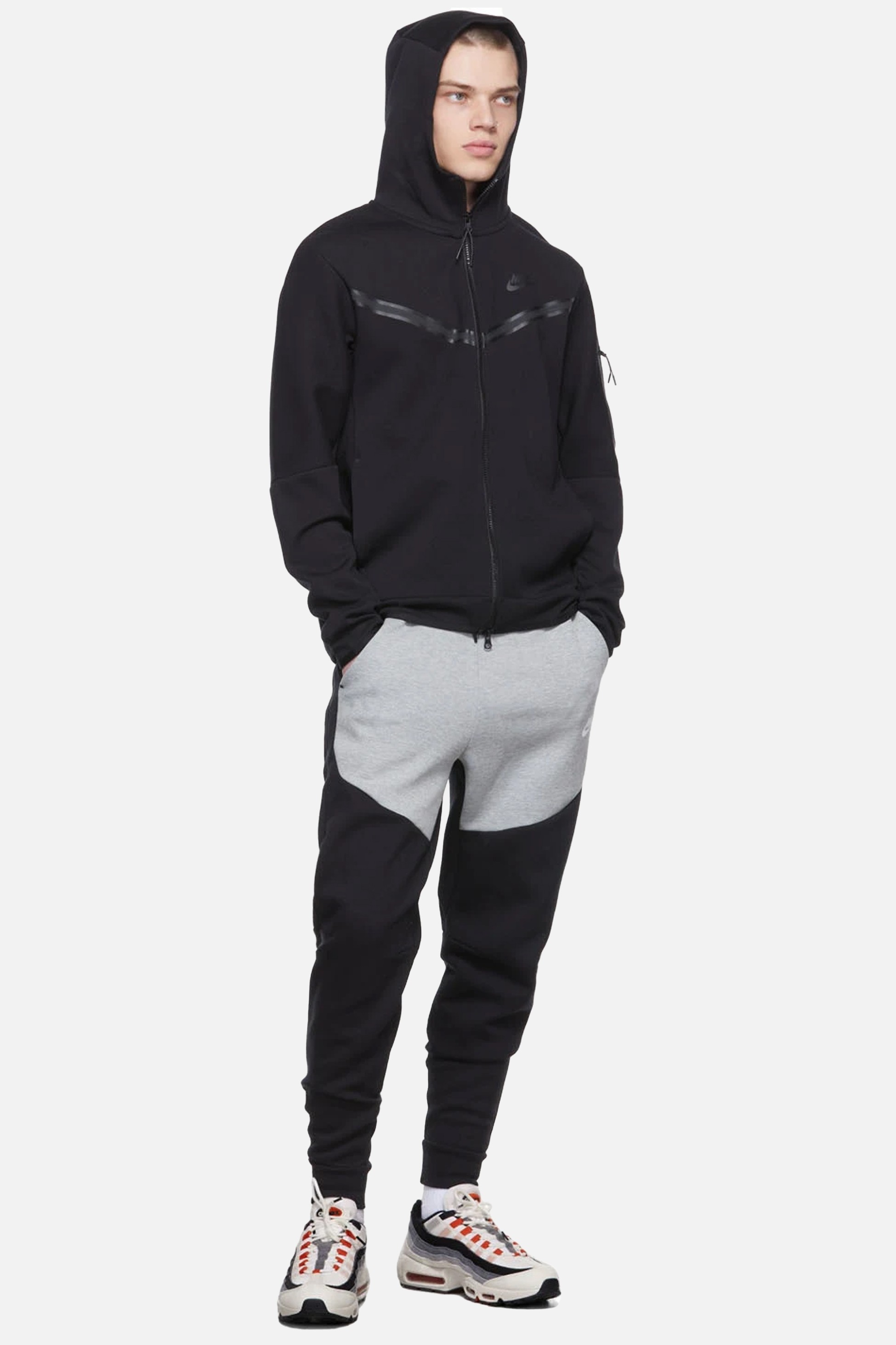 Tech Fleece Joggers - Dark Grey Heather/Black/White