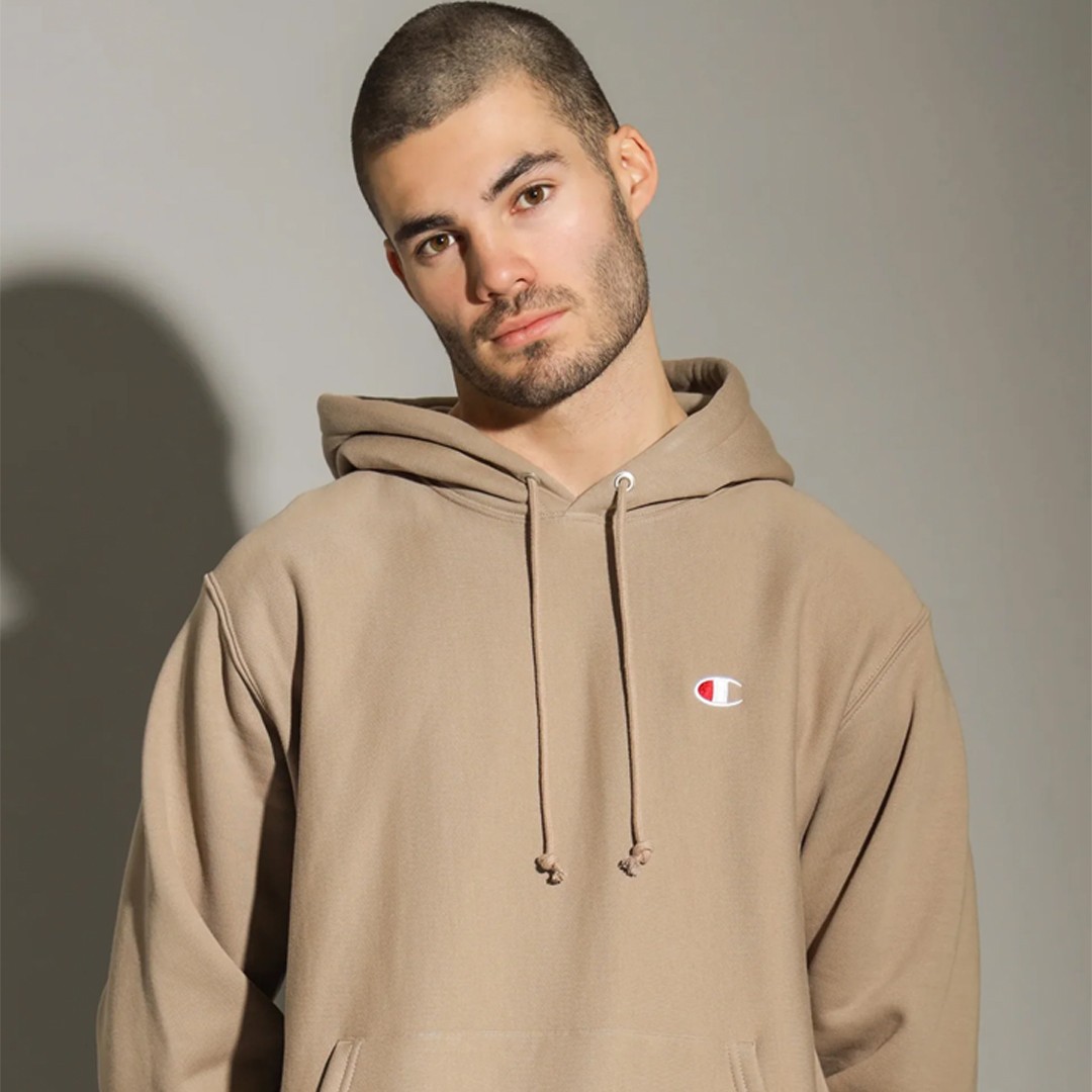 Reverse Weave Hoodie C Logo - Kahverengi