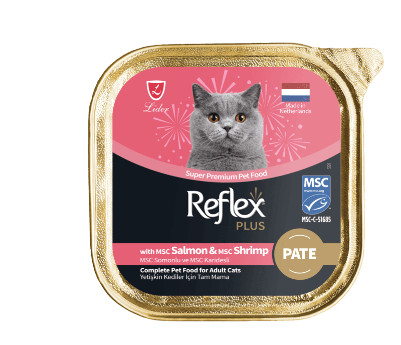 REFLEX PLUS MSC SOMONLU VE MSC KARİDESLİ YAŞ MAMA 85 G 