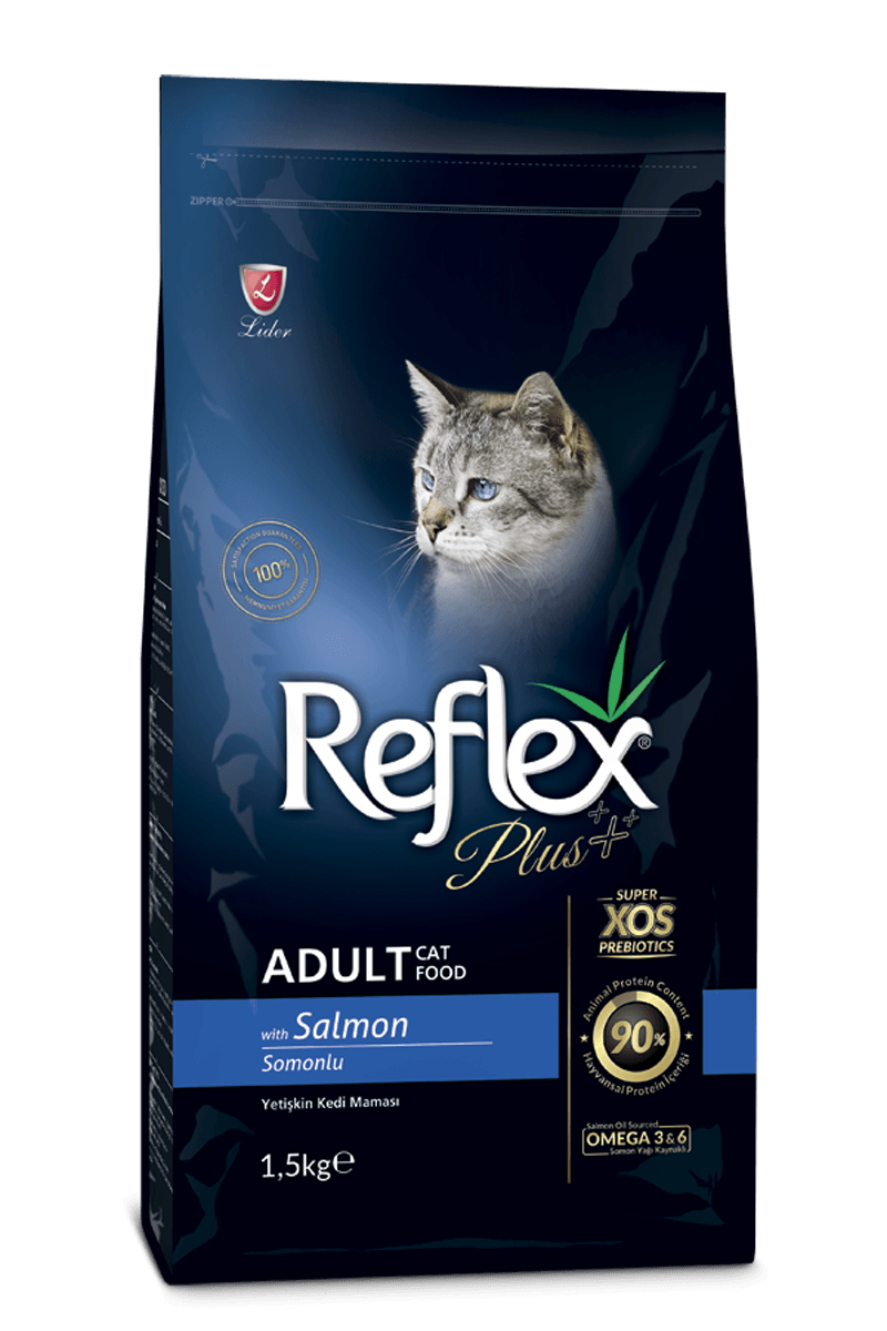 REFLEX PLUS SOMONLU YETİŞKİN KEDİ MAMASI 1.5 KG 