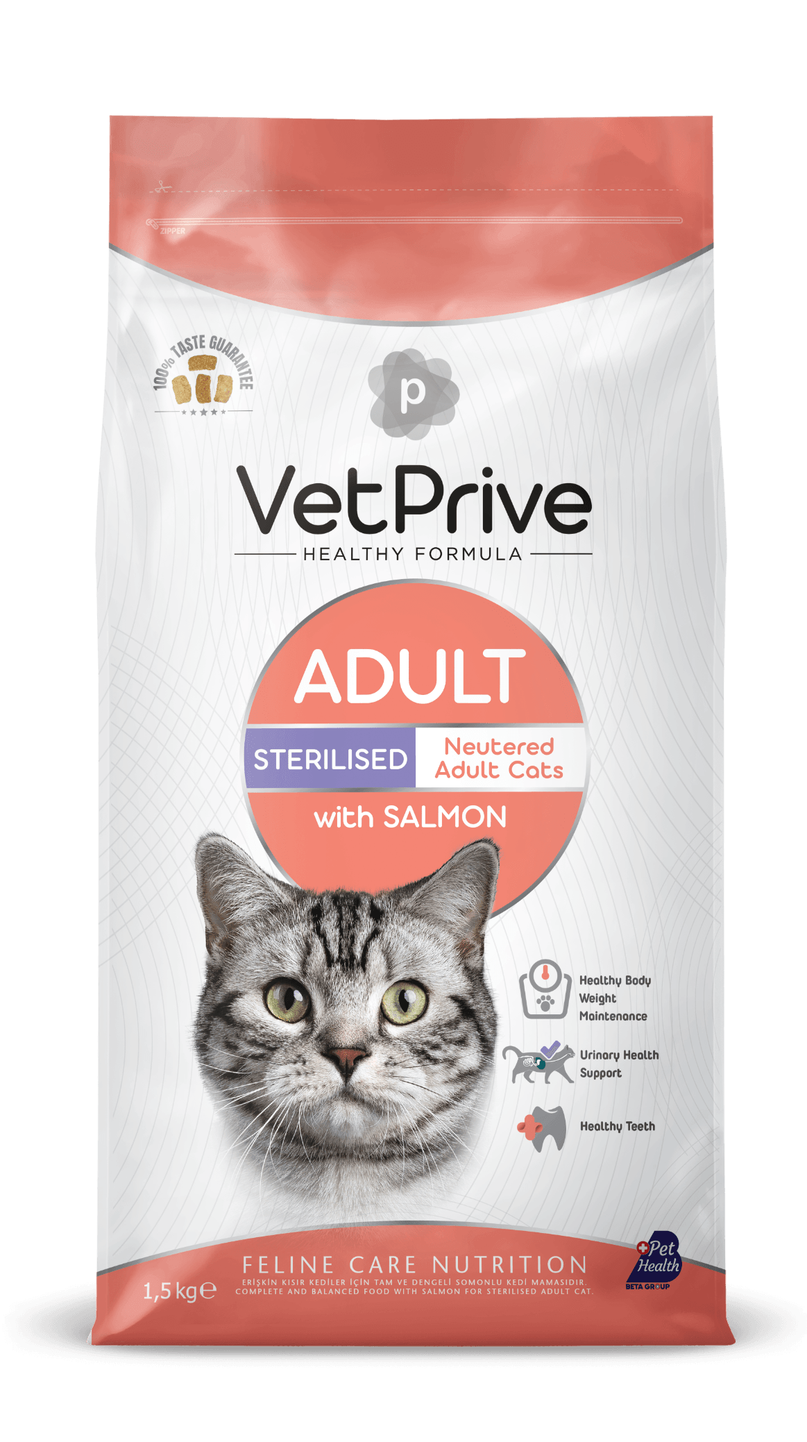 VETPRİVE STERİLİSED WİTH SALMON 10 KG KEDİ MAMASI 