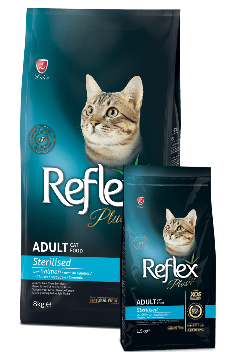 REFLEX PLUS SOMONLU KISIRLAŞTIRILMIŞ KEDİ MAMASI 1.5 KG 