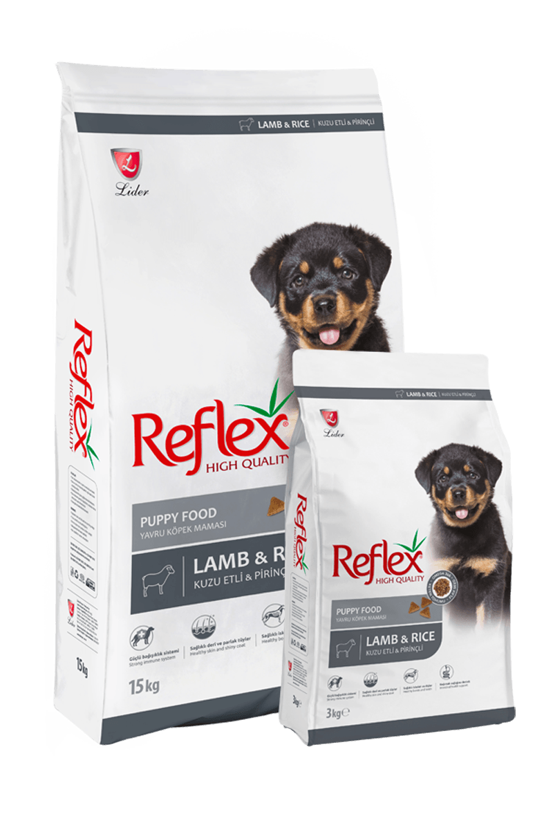 REFLEX KUZU ETLİ VE PİRİNÇLİ YAVRU KÖPEK MAMASI