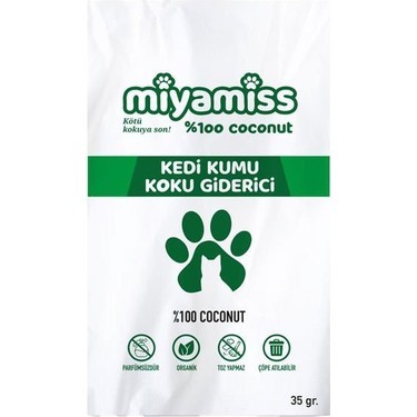 MİYAMİSS KEDİ KUMU KOKU GİDERİCİ COCONUT 35 GR.