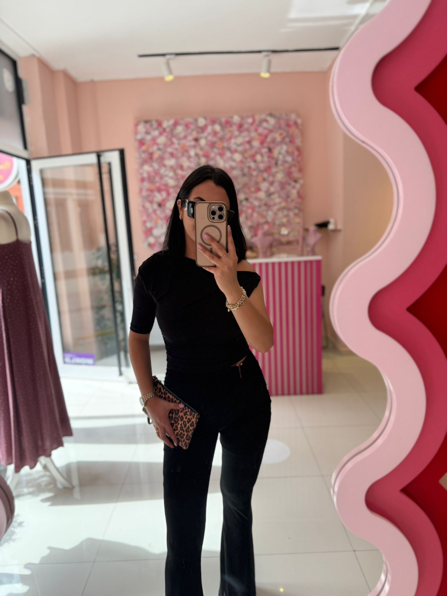 🖤 Gold Asimetrik Detaylı Bluz