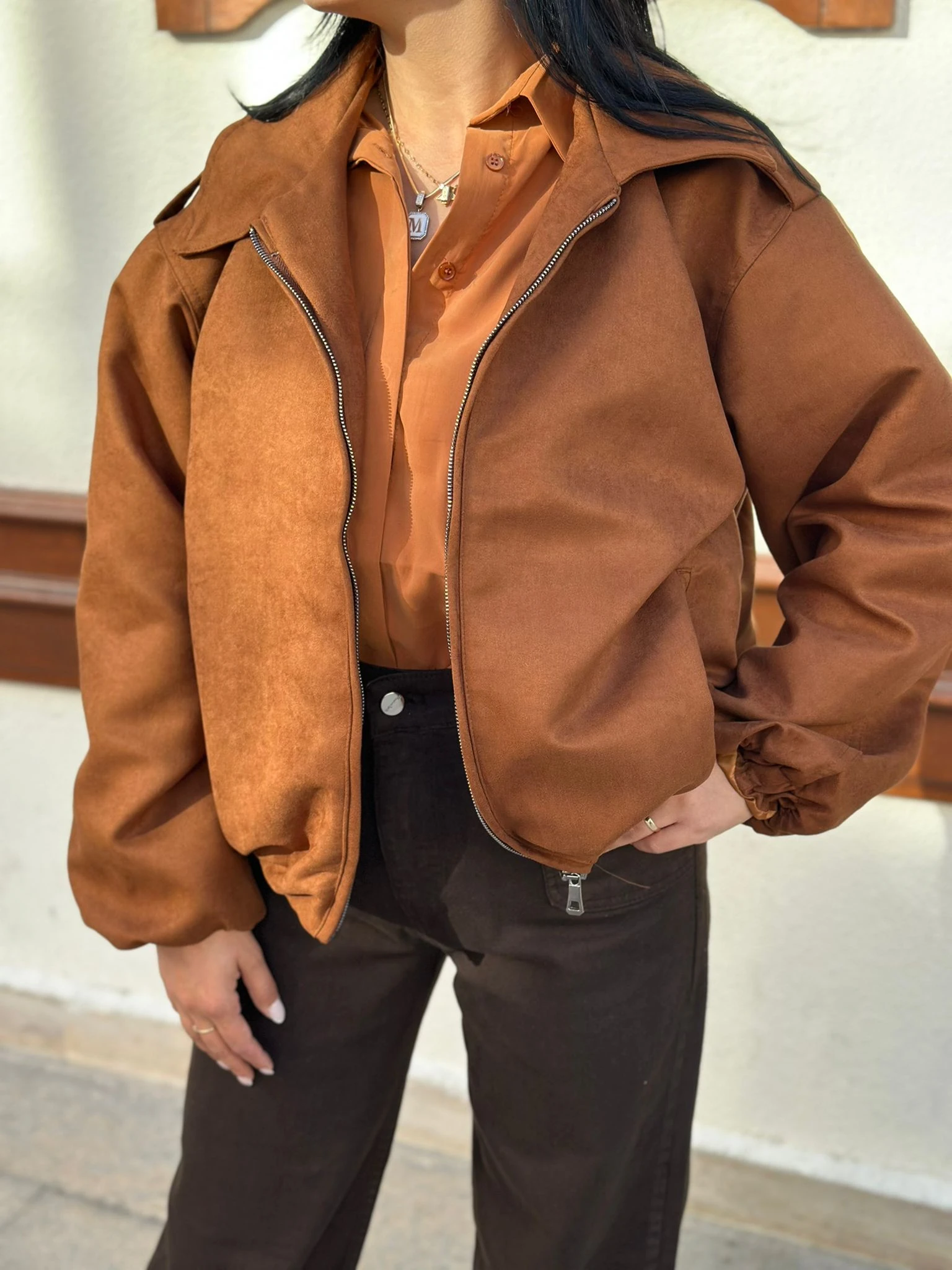 Kahverengi Oversize Yumuşak Dokulu Kadın Ceket | İlay’m Store