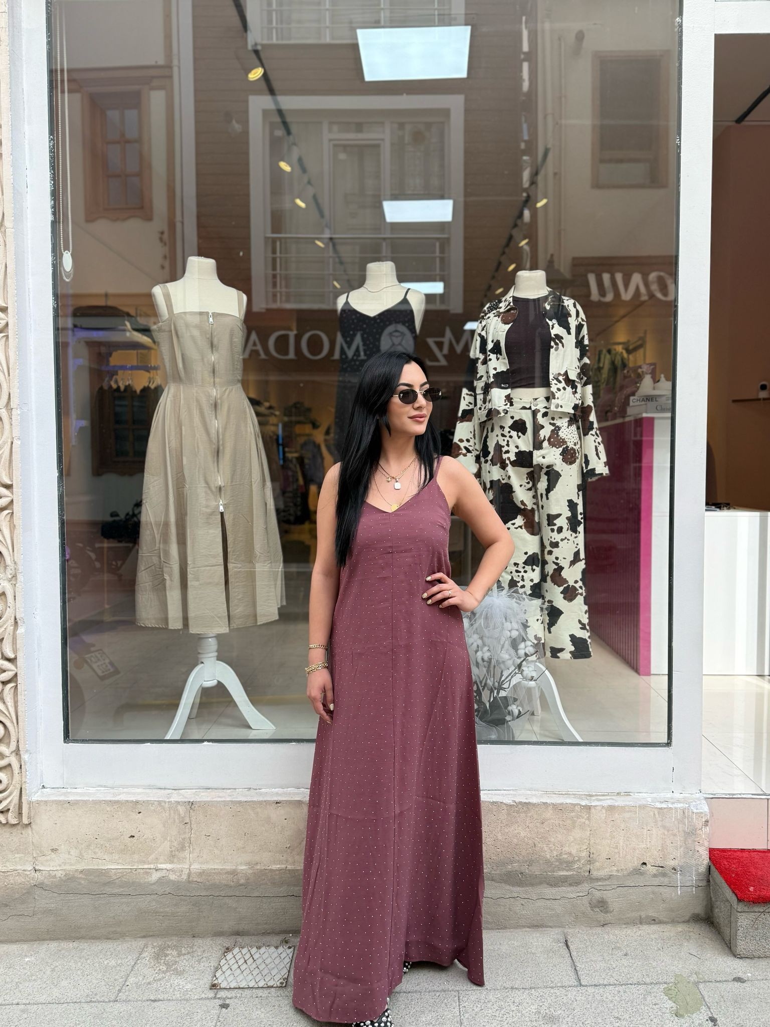 🖤 Geceye Işıltı Katan Taşlı Elbiseler! (Siyah-Antrasit-Bordo)