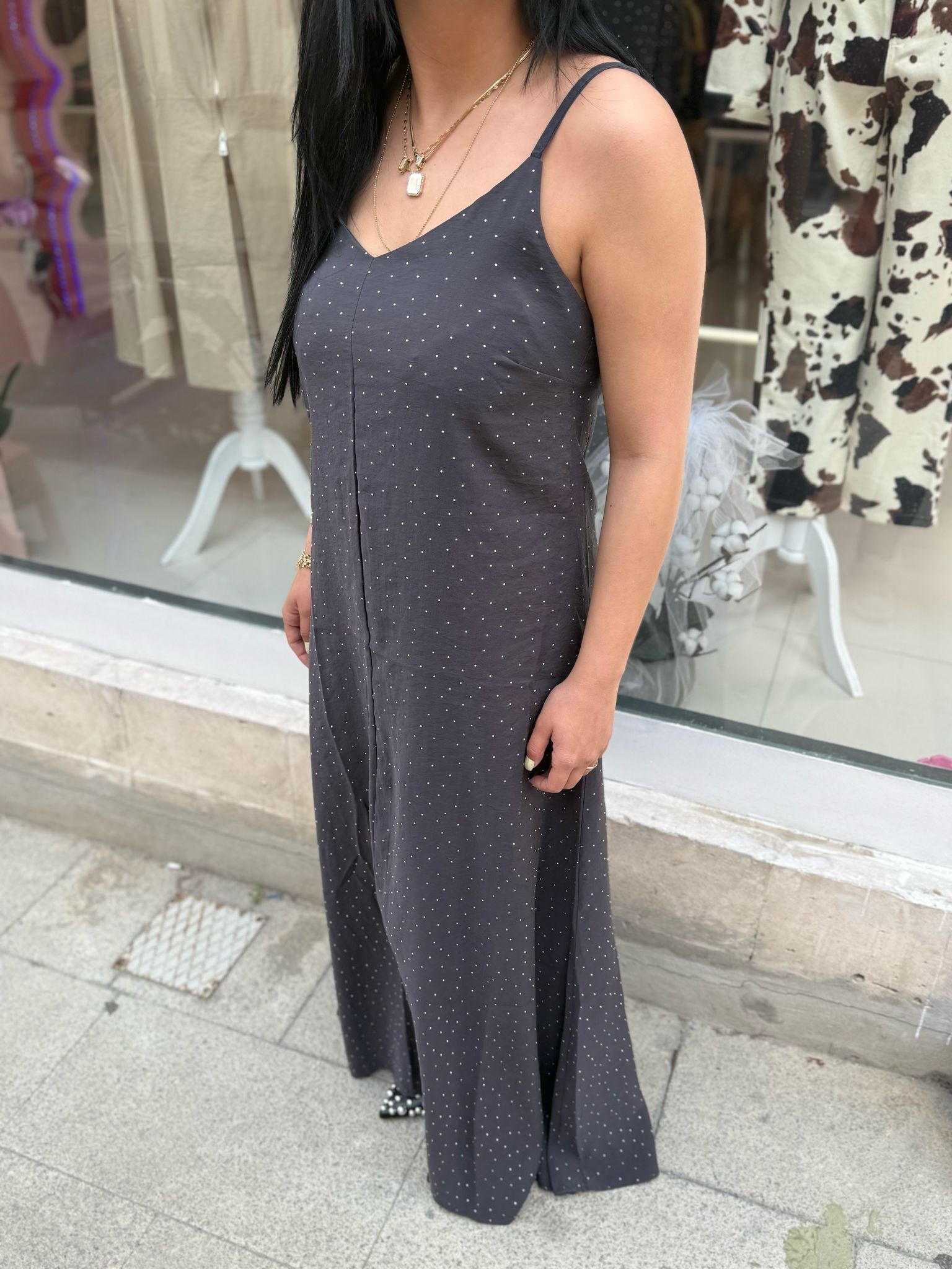 🖤 Geceye Işıltı Katan Taşlı Elbiseler! (Siyah-Antrasit-Bordo)